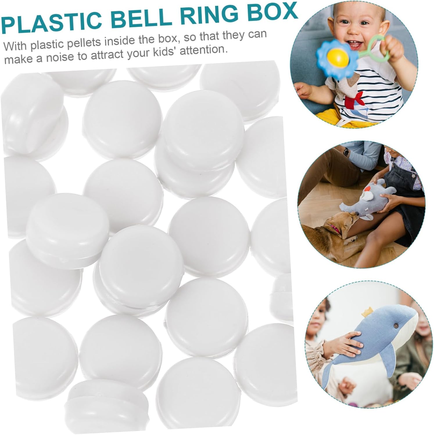 HOMSFOU Rattle Set for Plush Dolls and Baby Toys