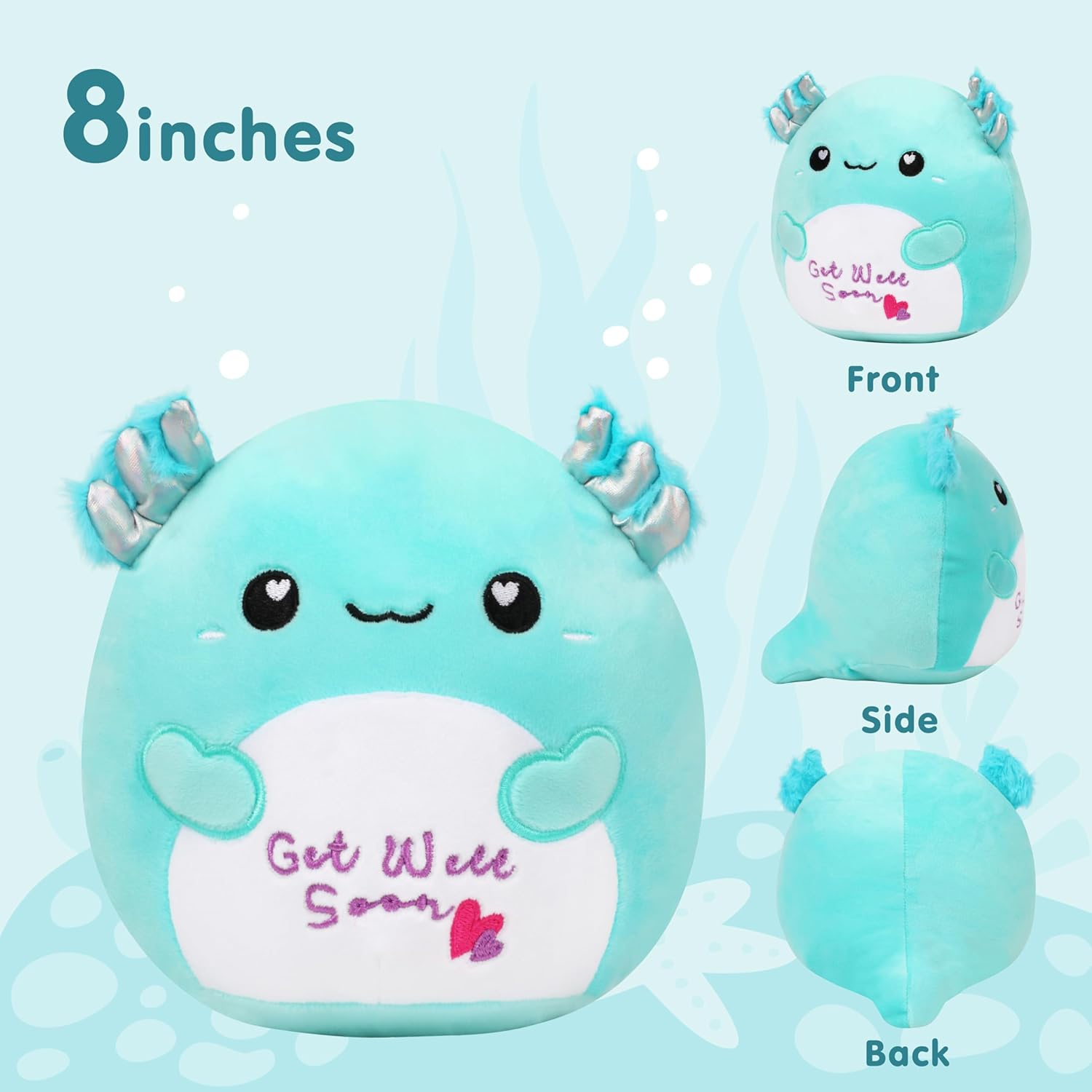 Easfan Get Well Soon Axolotl Plush Pillow