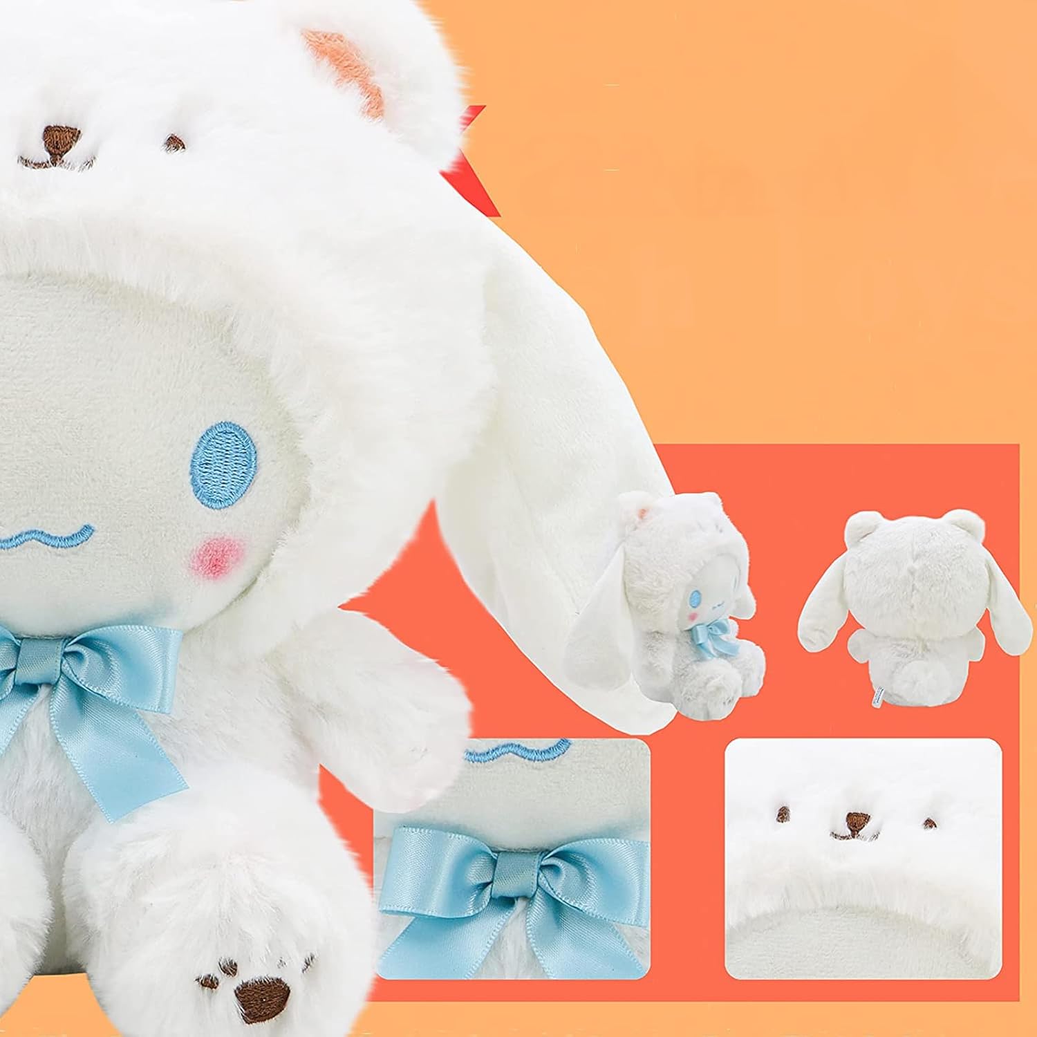Kawaii Cartoon White Bear Plush Doll Soft Toy