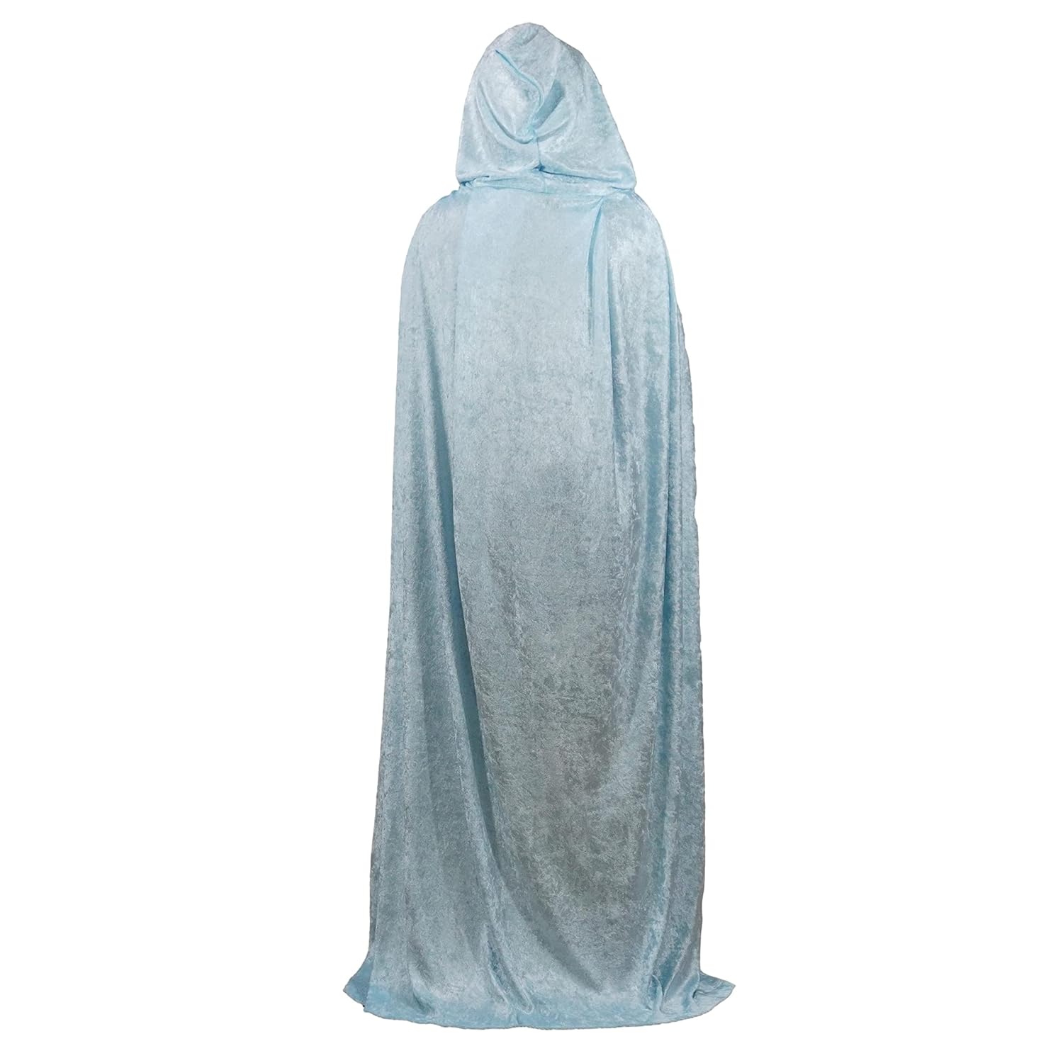 Light Blue Velvet Hooded Cape for All Ages