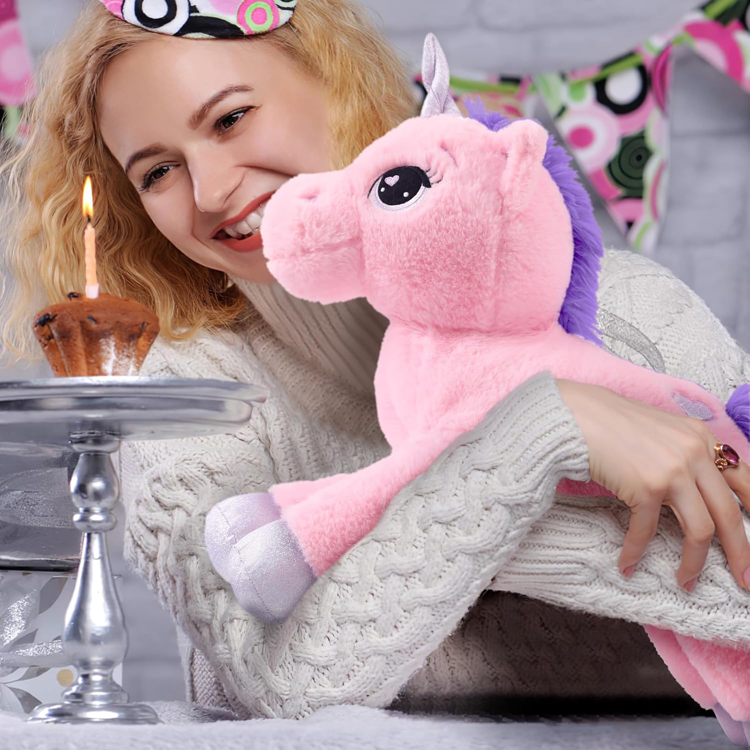 Lanmore 24 Unicorn Plush Pillow for Girls