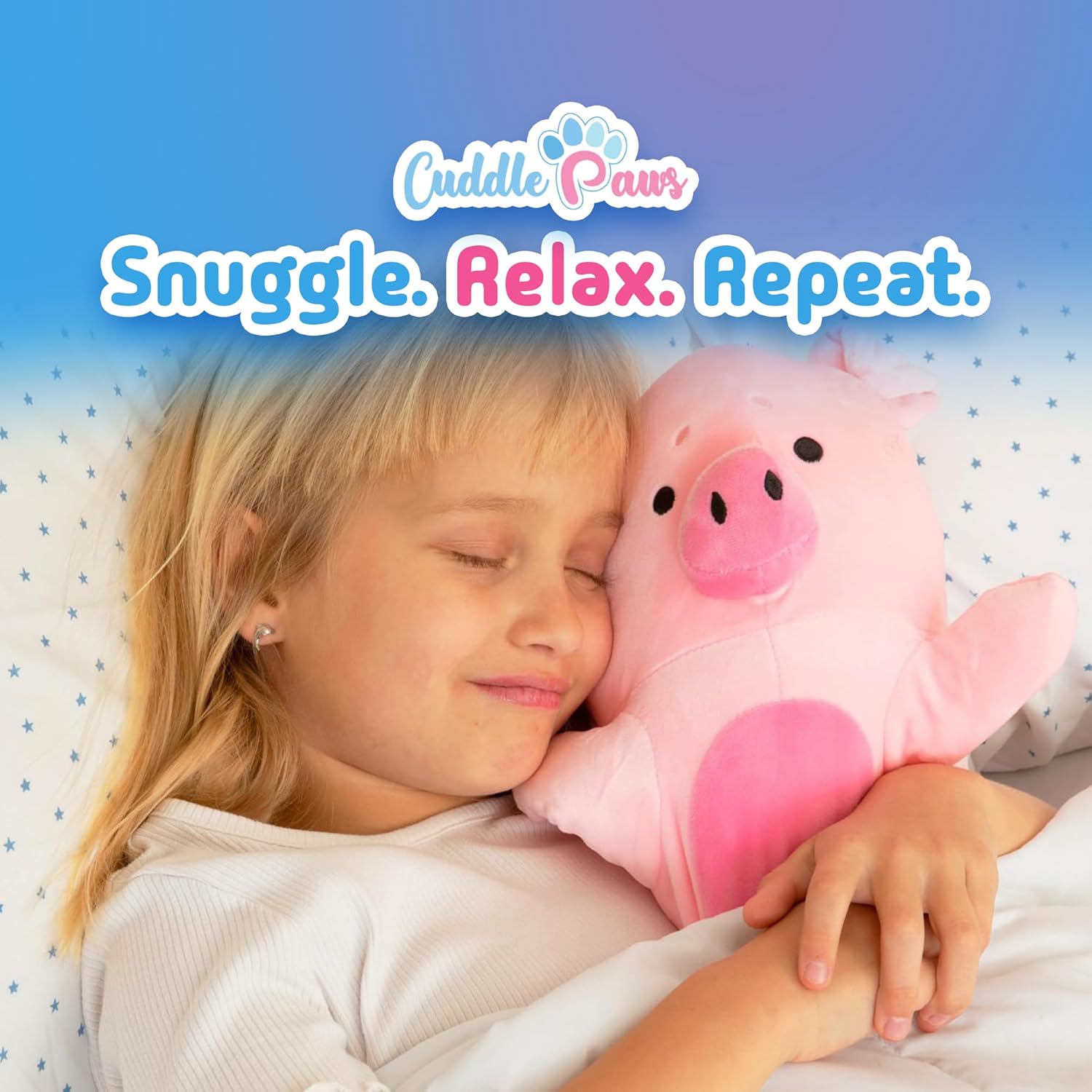 Cuddle Paws Big Pig Plush Pillow Soft Snug for Kids