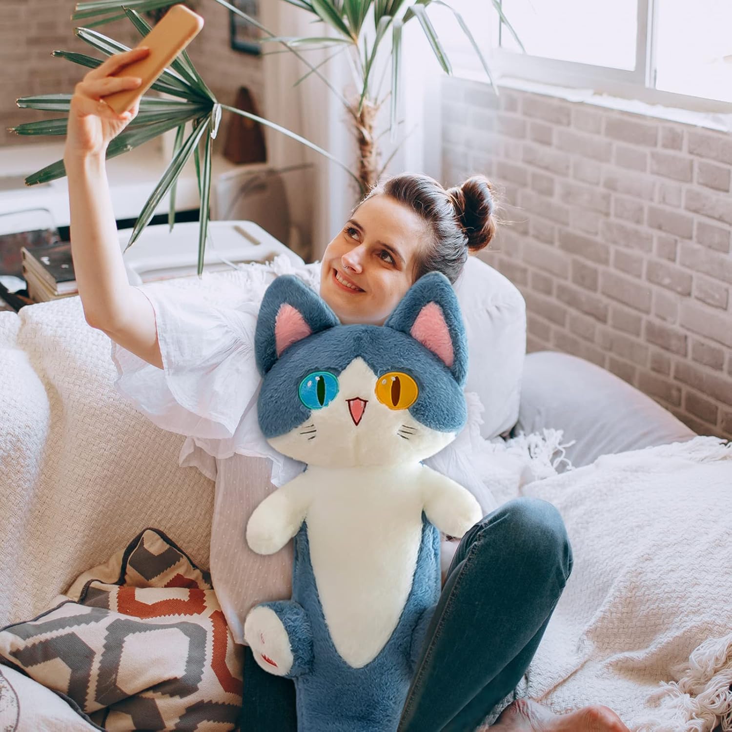 FANGYU Plush Shark Cat Toy for Kids 50cm196in Cute Pillow