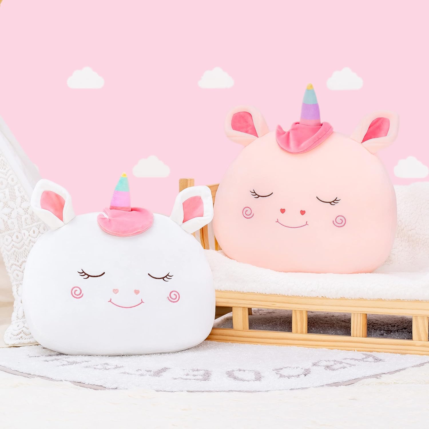 Stuffed Unicorn Pillow Plush Toy for Girls