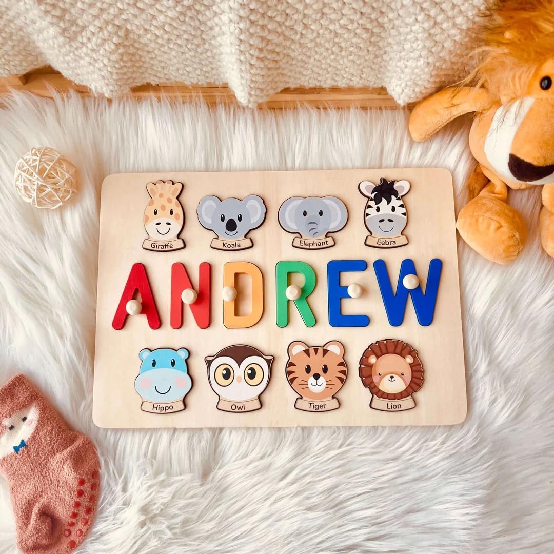 Personalized Name Puzzle with Custom Blessing for Toddlers