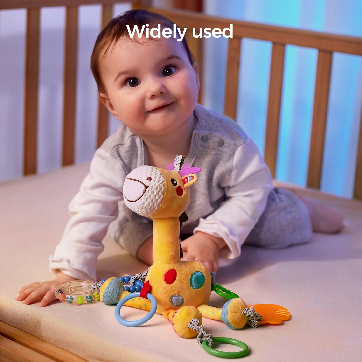 TUMAMA Giraffe Hanging Rattle Toy for Newborns