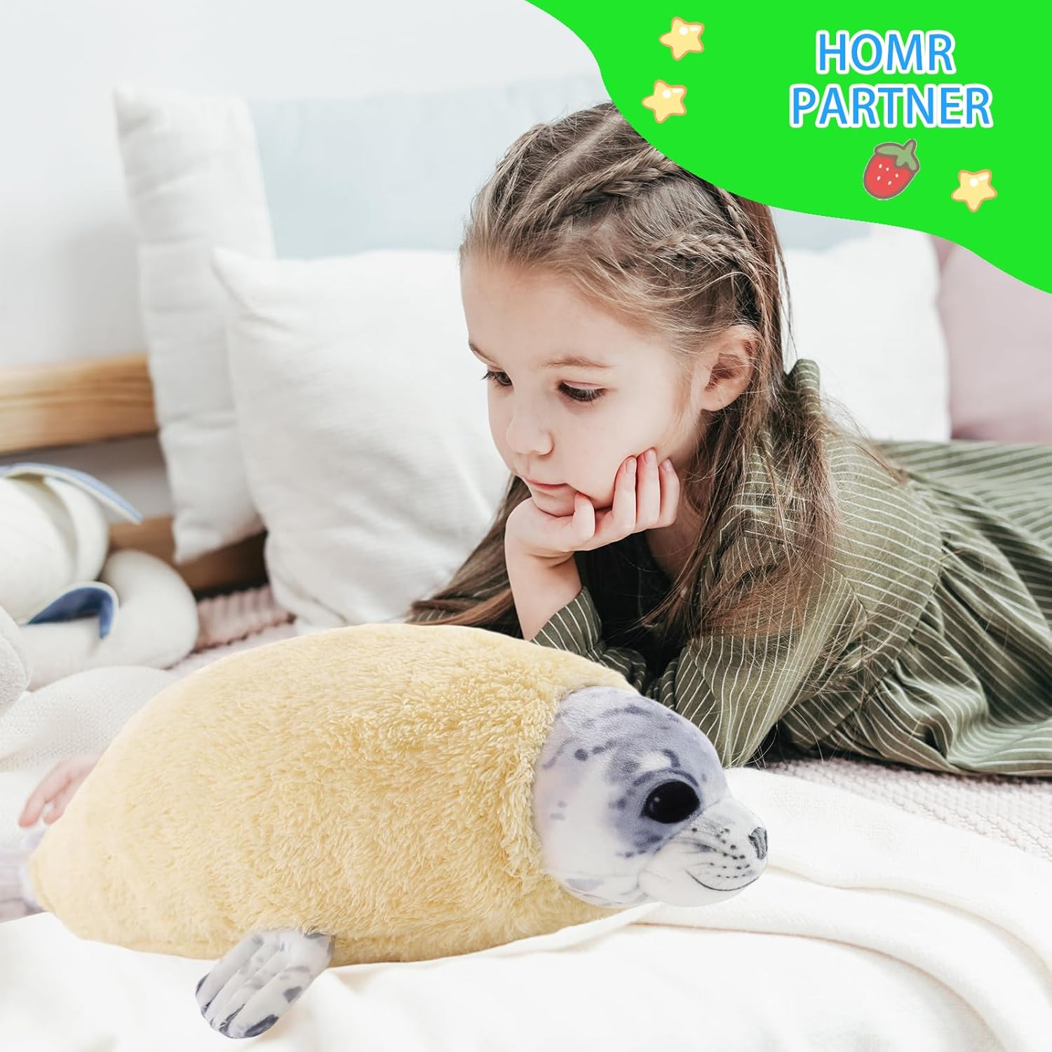 20 Molting Seal Plush Pillow Chubby Blob Seal Stuffed Animal