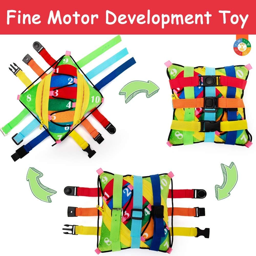Teytoy Sensory Buckle Pillow for Fine Motor Skills 1