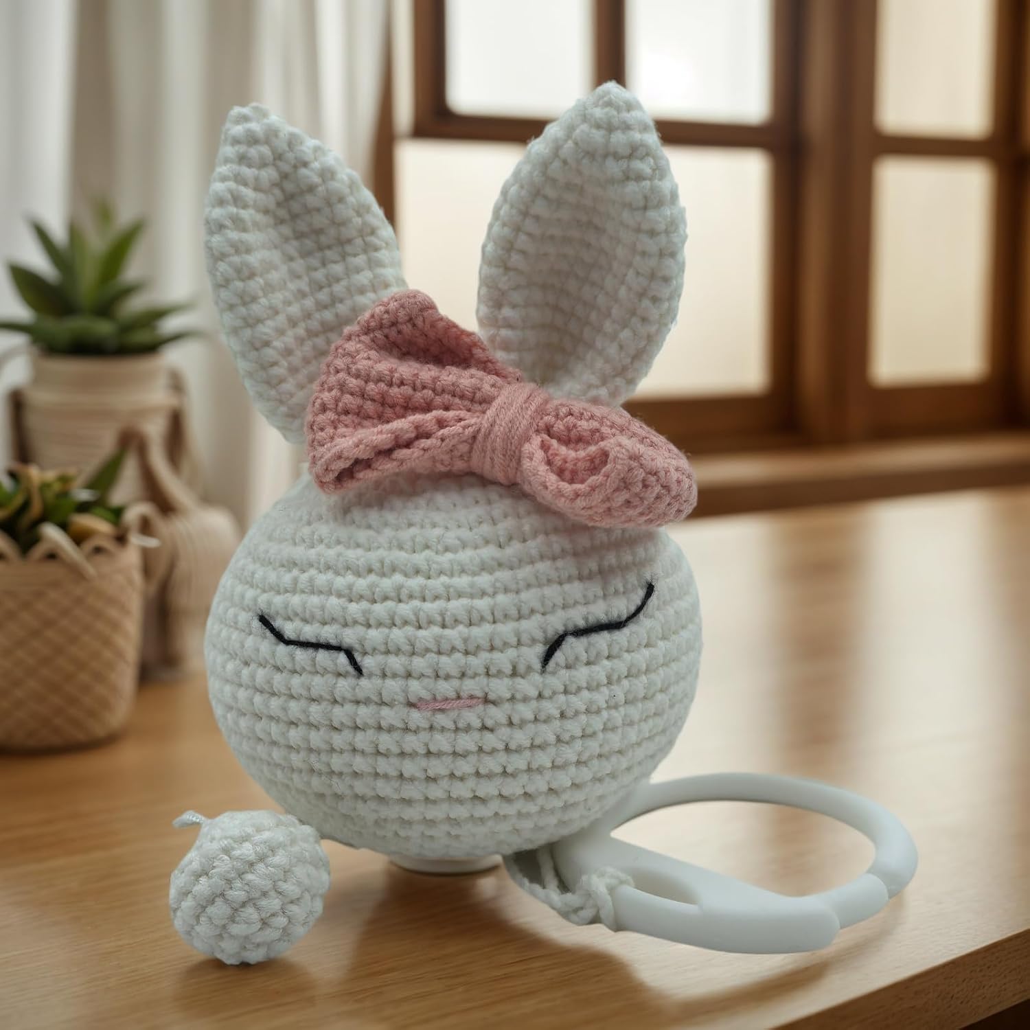 BBYP Crochet Rabbit Musical Toy for Baby