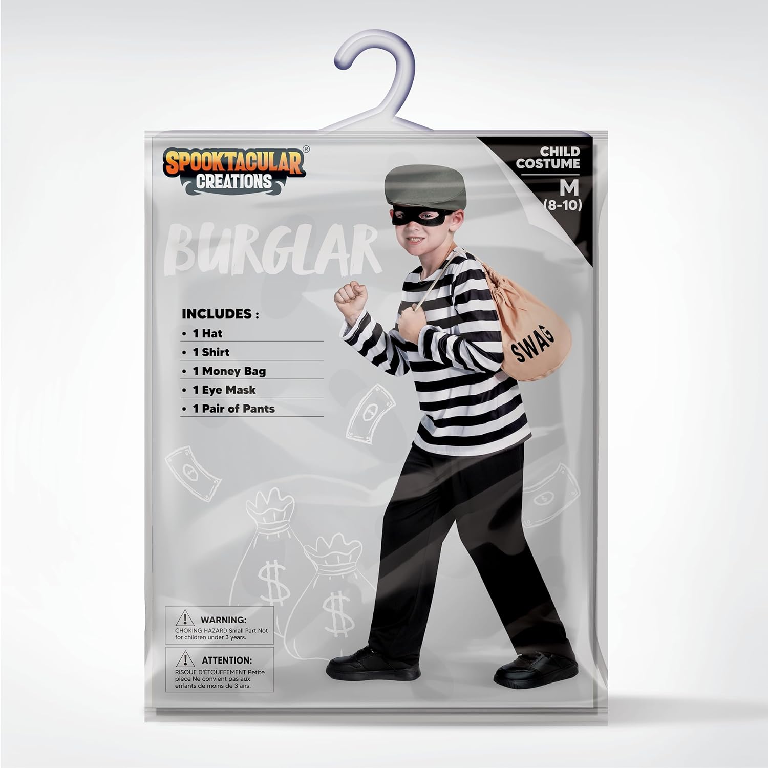 Spooktacular Creations Kids Robber Costume Set