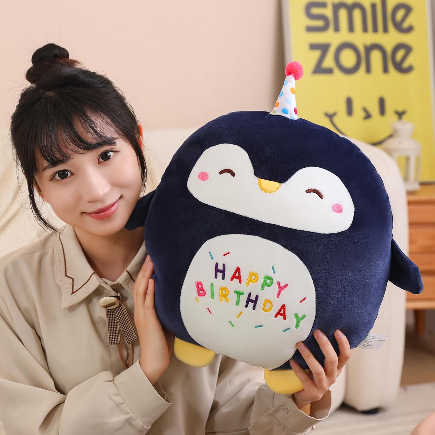 Fawowe Penguin Plush Pillow Birthday Gift for Kids