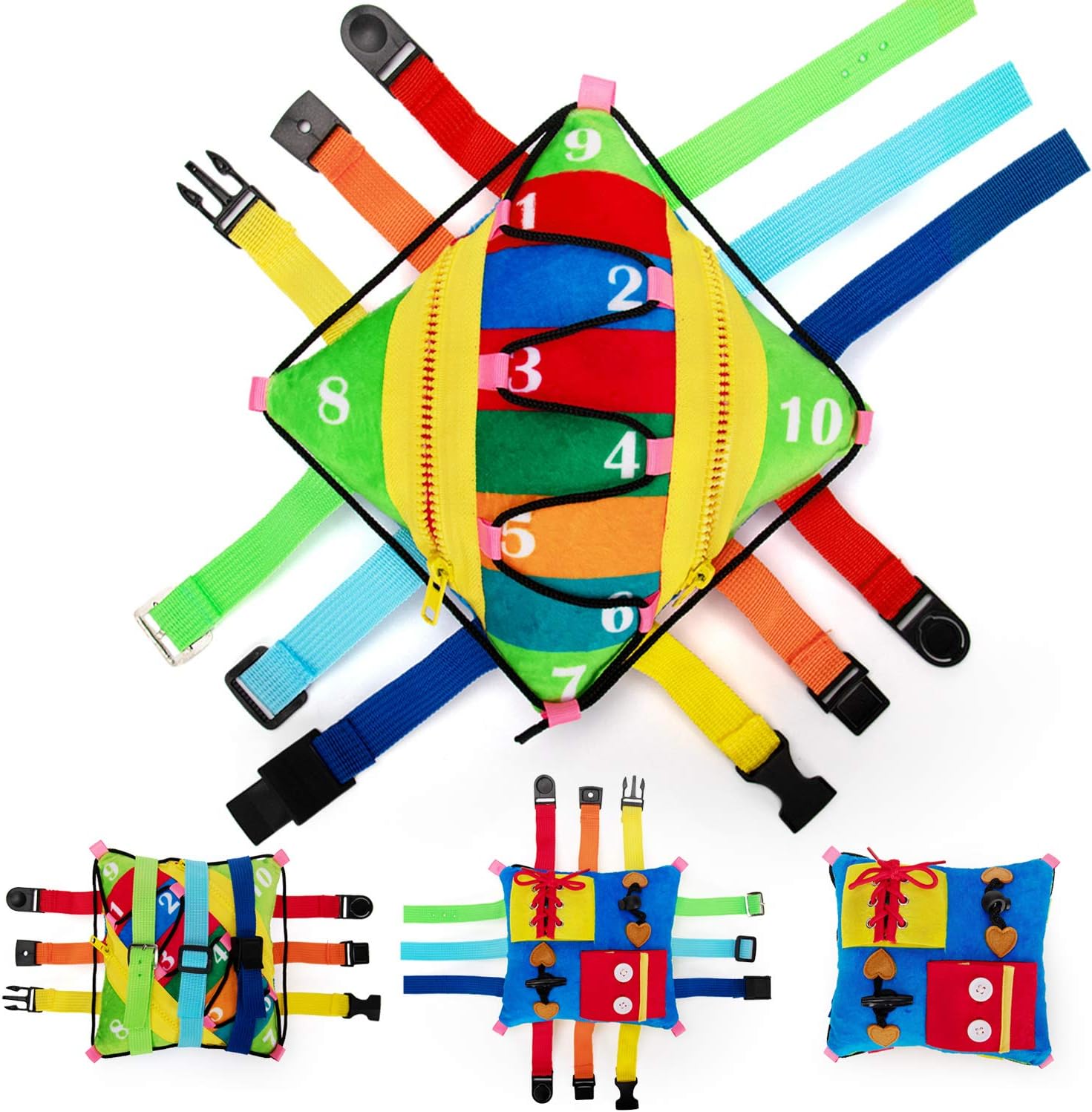 Teytoy Sensory Buckle Pillow for Fine Motor Skills 1