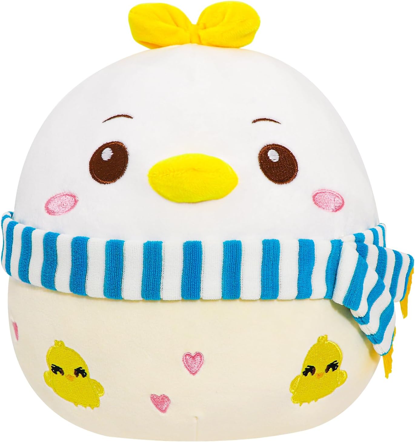 Cute Chicken Plush Pillow with Scarf for Kids and Adults
