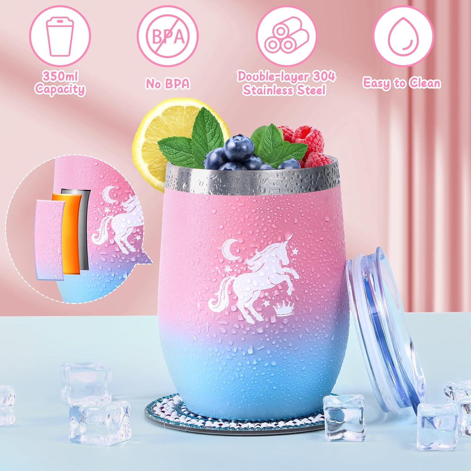 Tacobear Unicorn Gift Set for Girls 6-10 Years