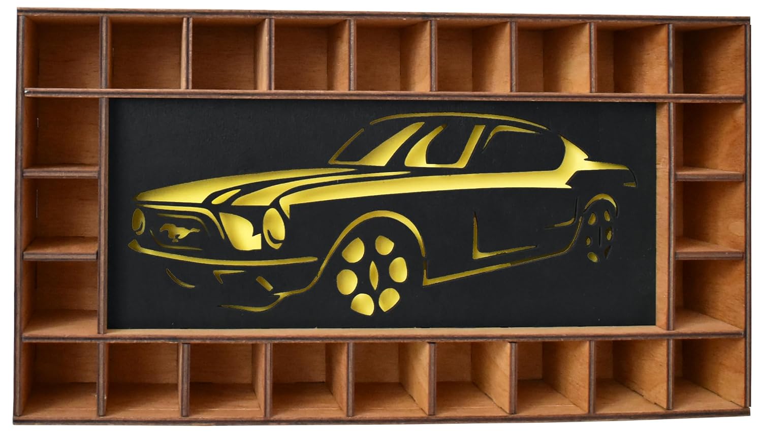 Premium Wooden Toy Car Parking Storage for Kids