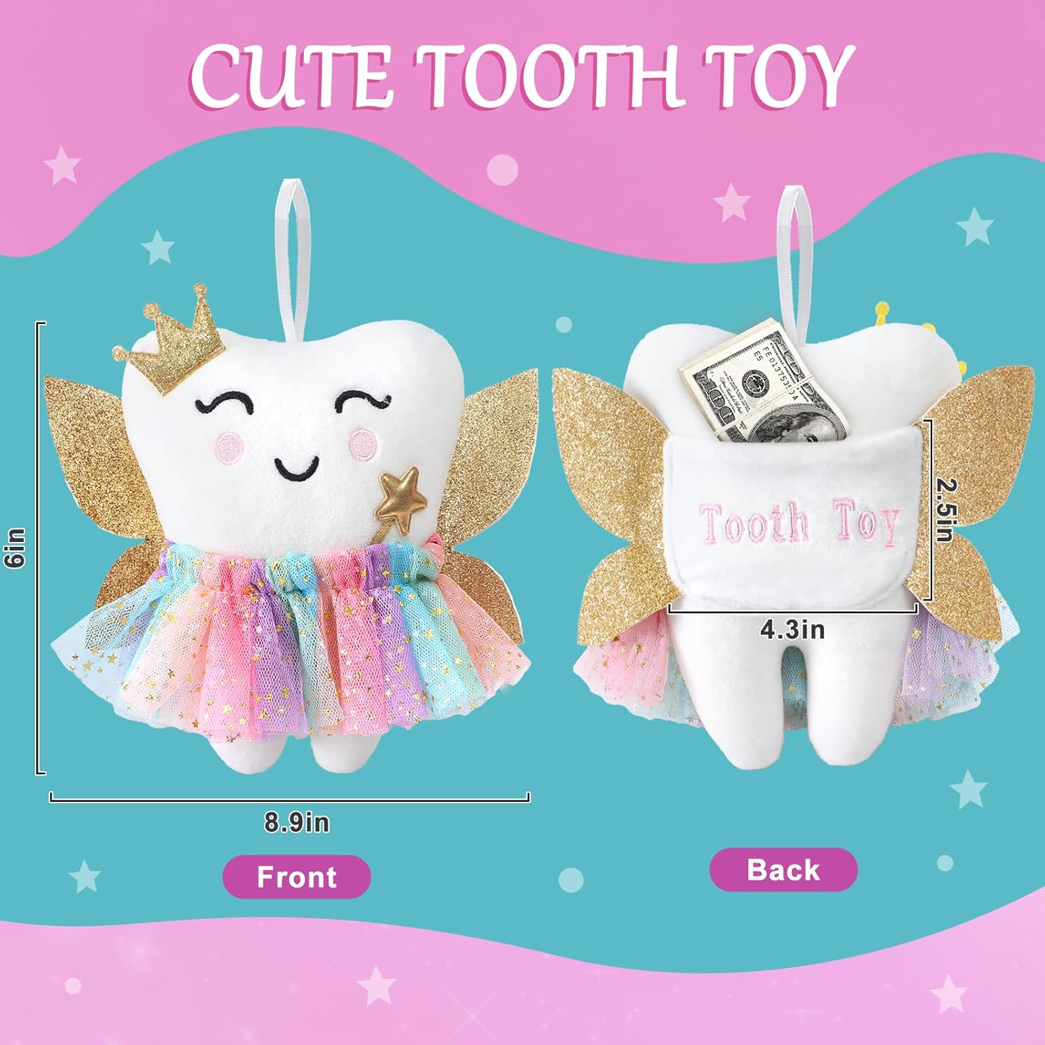 GC Kids Tooth Pillow Toy Set 5 Pieces