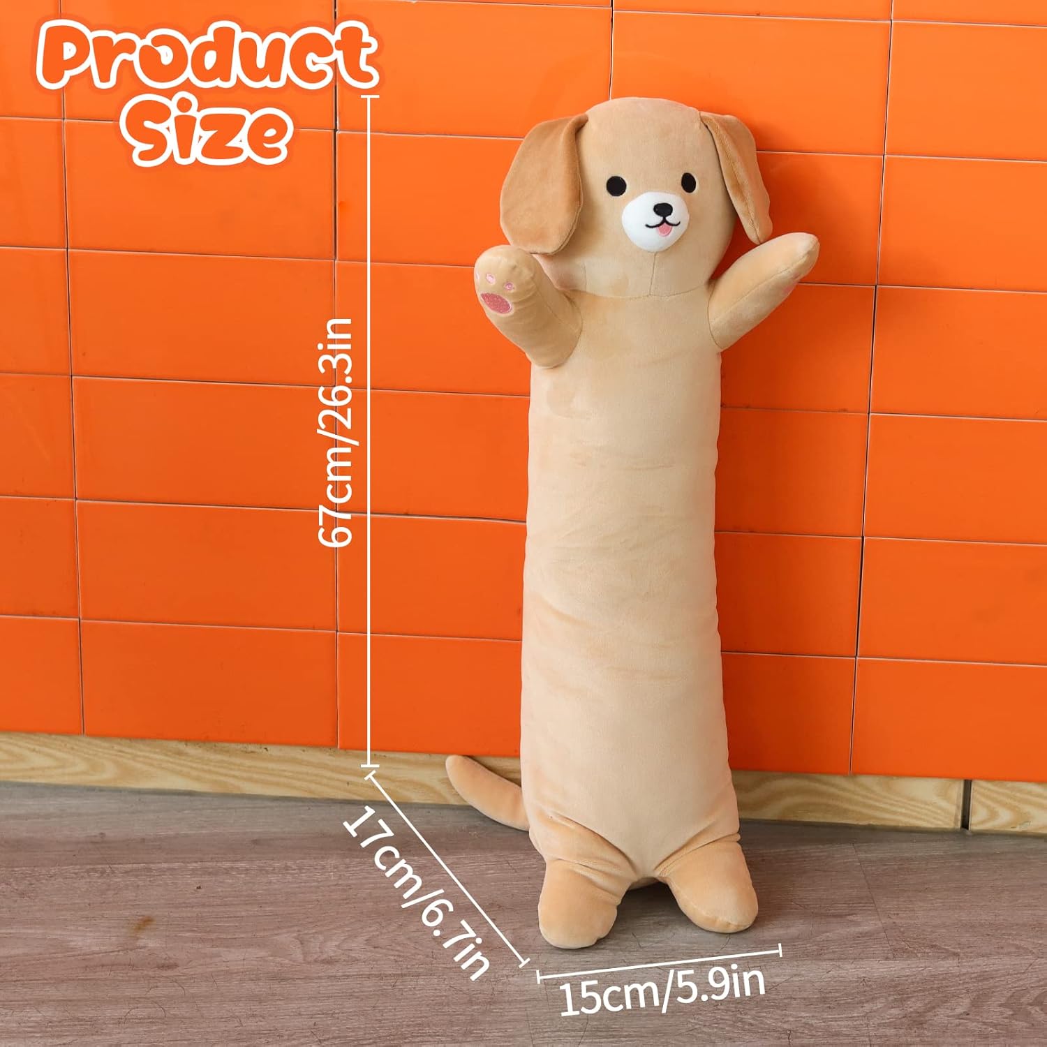 JIAJEGTGT Long Dog Plush Pillow 26 Inch