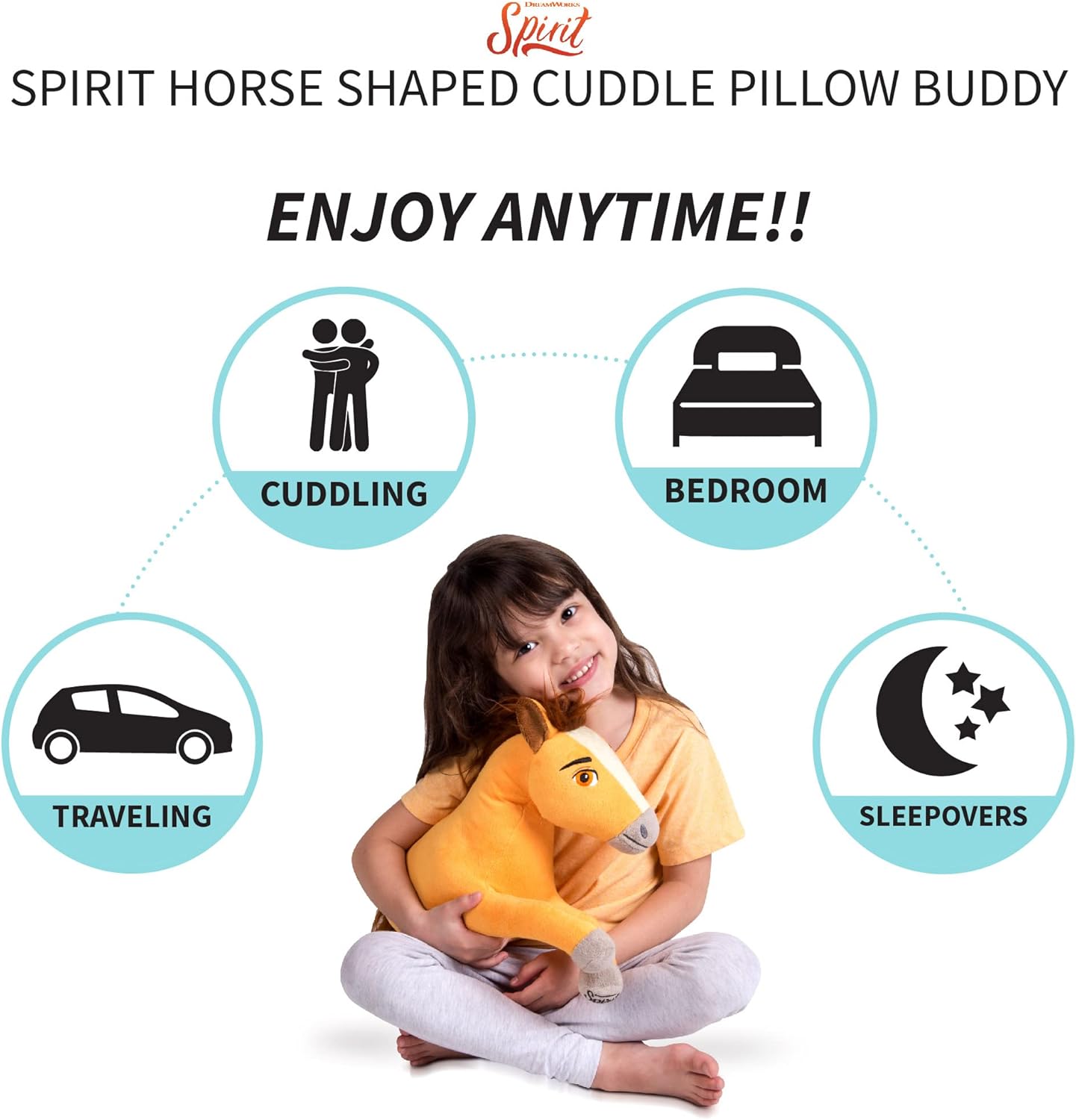 Franco Kids Bedding Plush Spirit Riding Free Horse Pillow Buddy