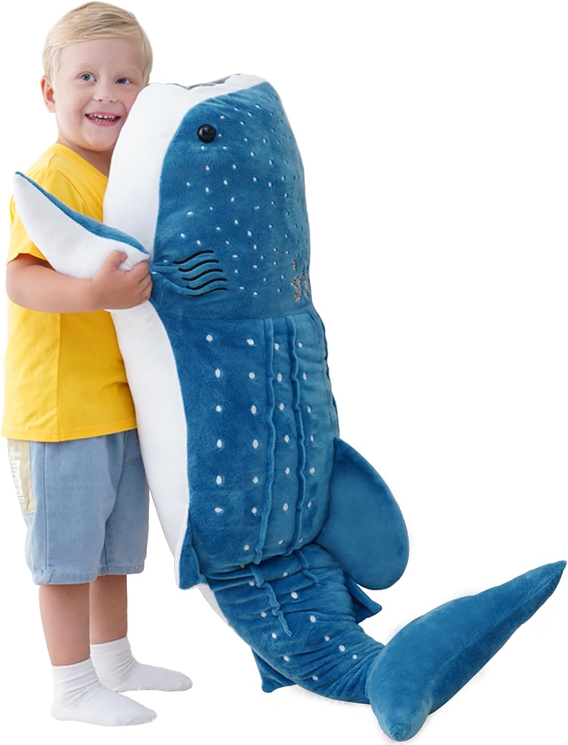 39-Inch Whale Shark Plush Pillow Toy