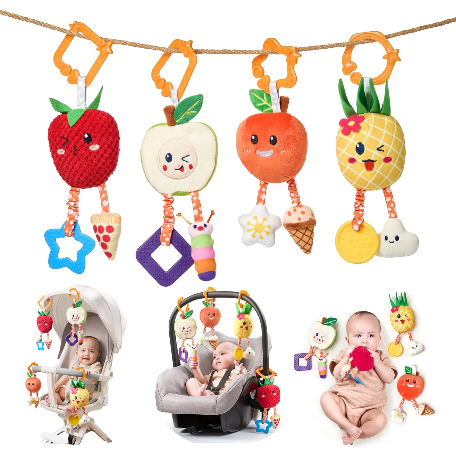 OR OR TU Baby Fruit Rattles for 3-12 Months