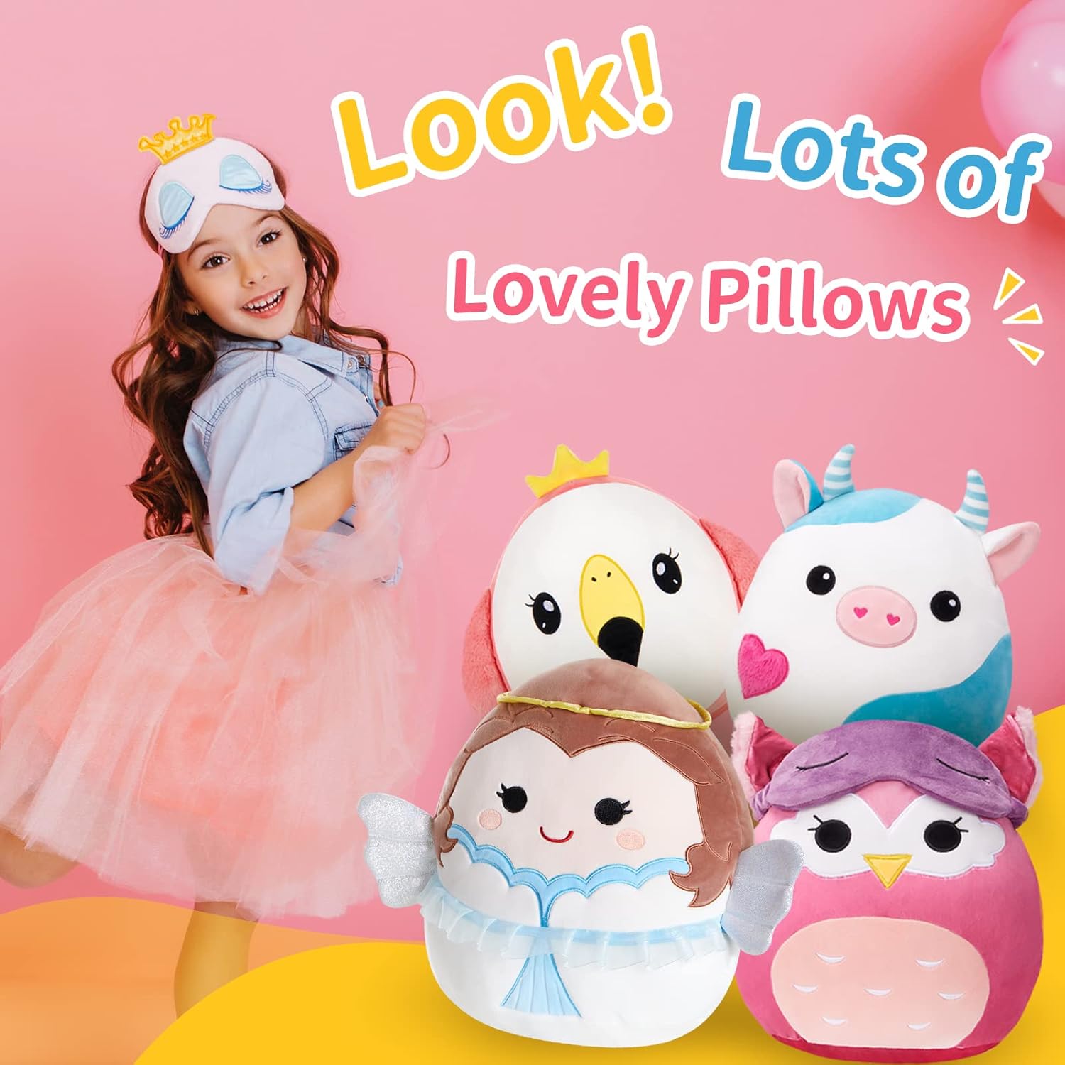 BSTAOFY Cute Angel Plush Pillow with Wings and Halo