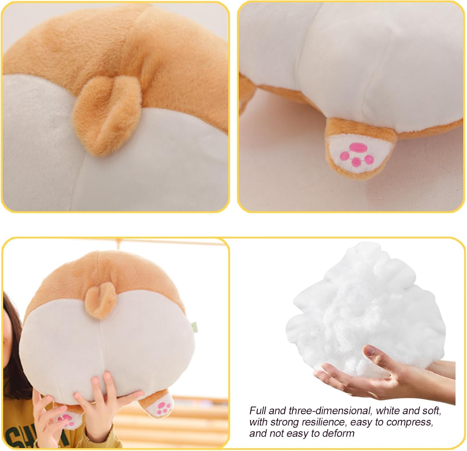 CHELEI2019 15 Corgi Butt Plush Throw Pillow