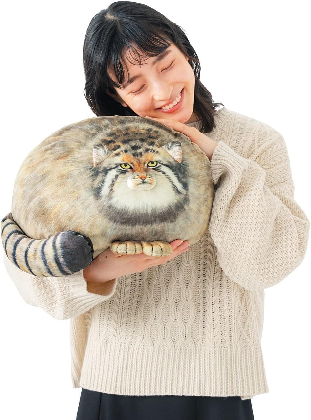 Chubby Steppe Cat Plush Pillow 18 Inch Cute Stuffed Animal