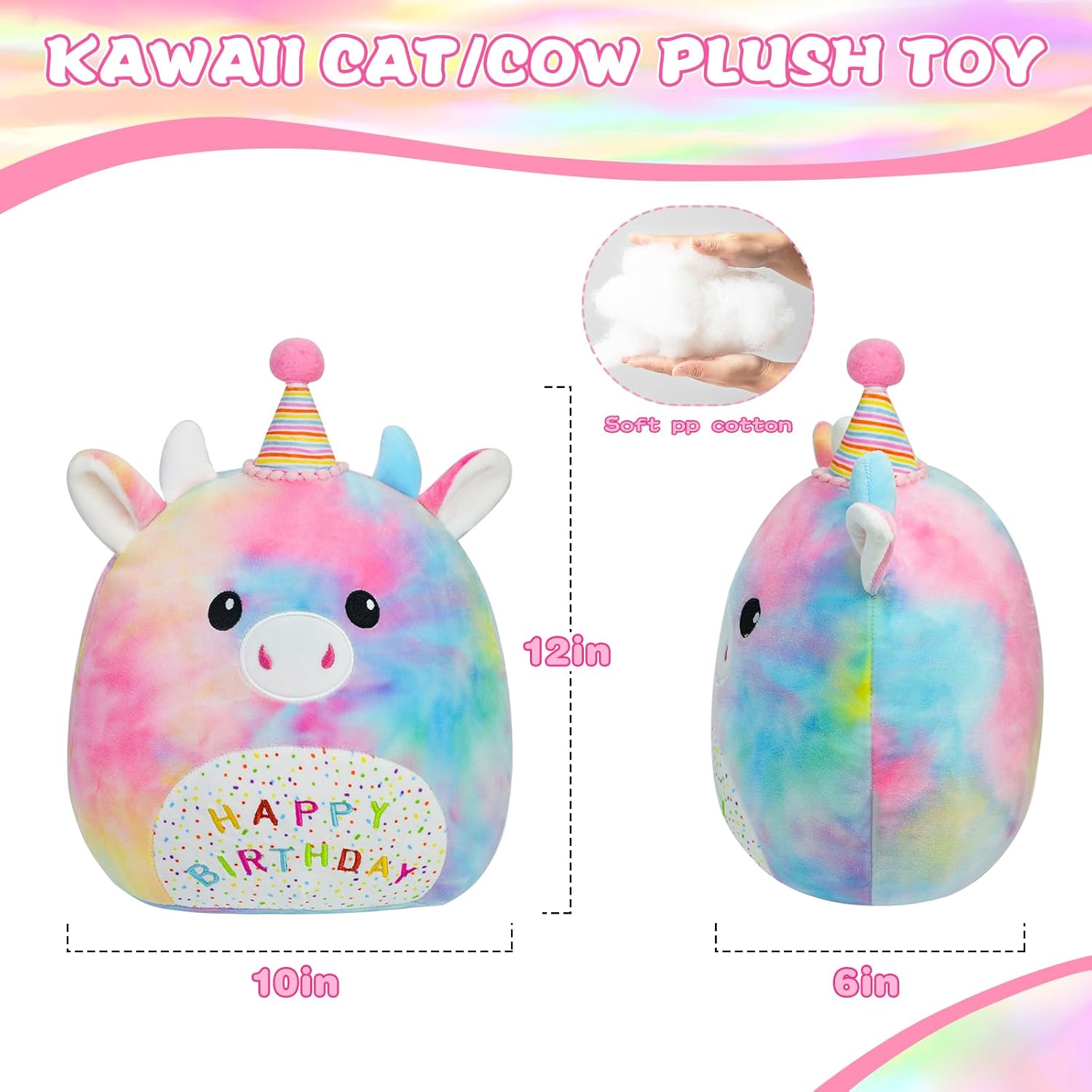 12 Inch Unicorn Cow Plush Pillow Birthday Gift 1