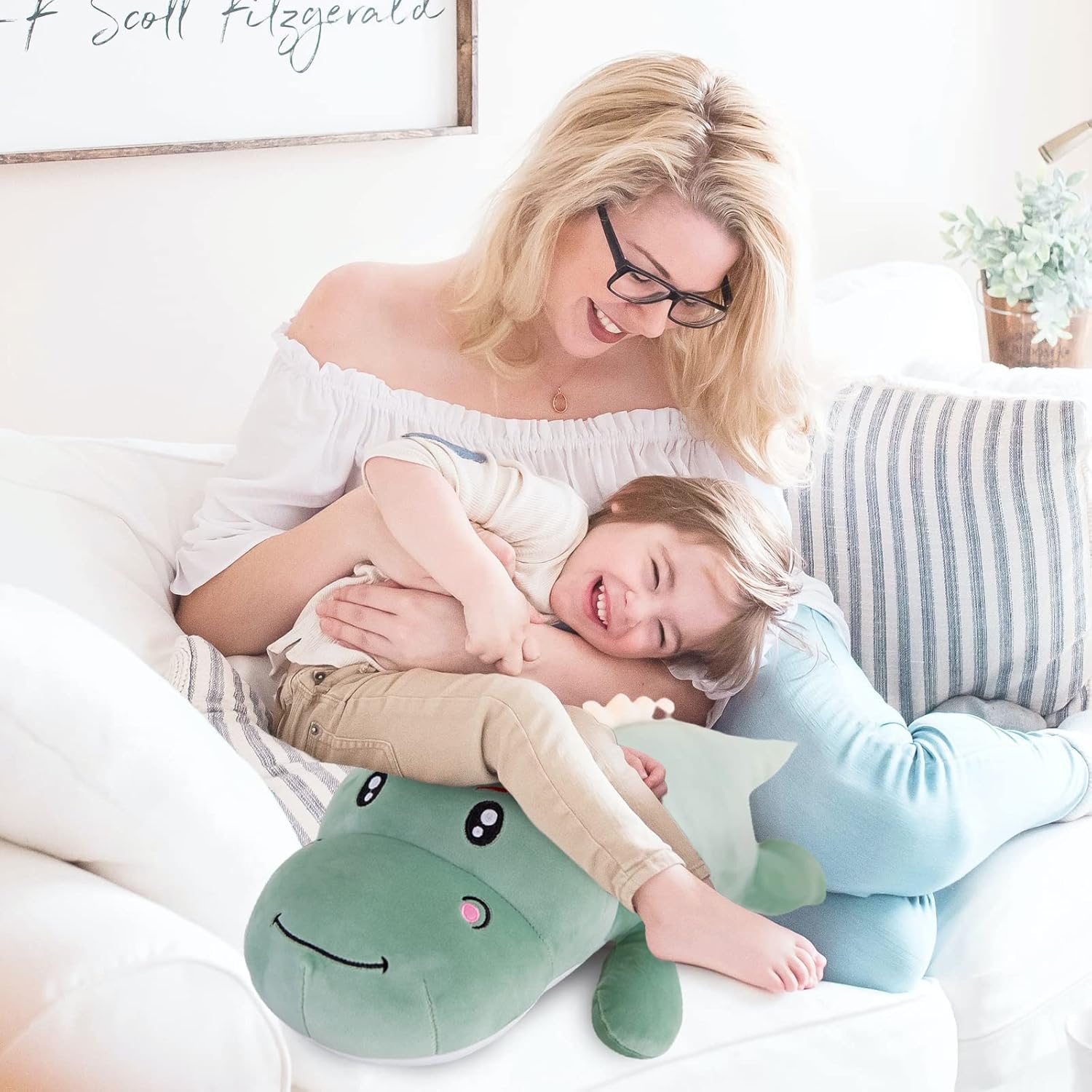OULV Dinosaur Plush Pillow Soft Stuffed Animal Doll for Kids 1