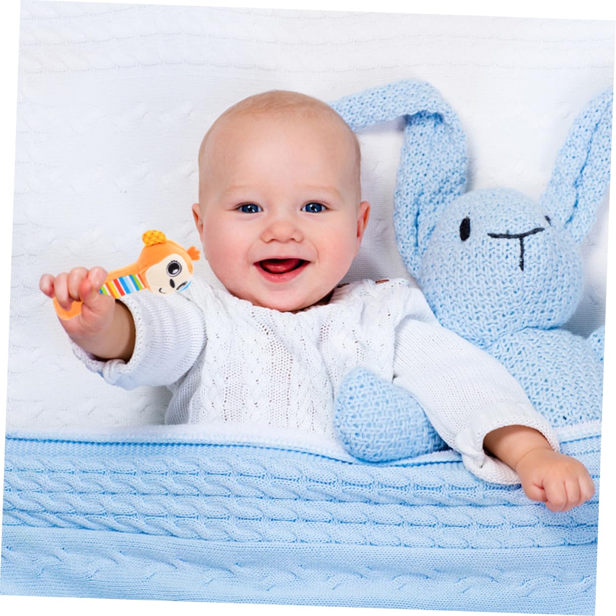 Milisten Plush Animal Rattle with Orange Fabric