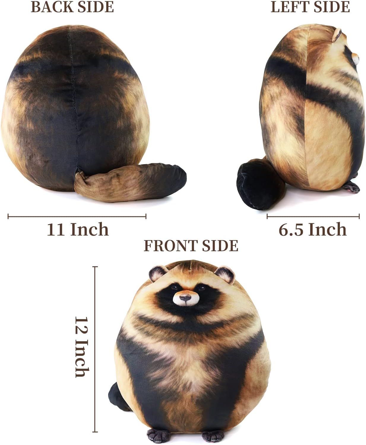 Sew Butiful 12 Raccoon Plush Pillow Toy
