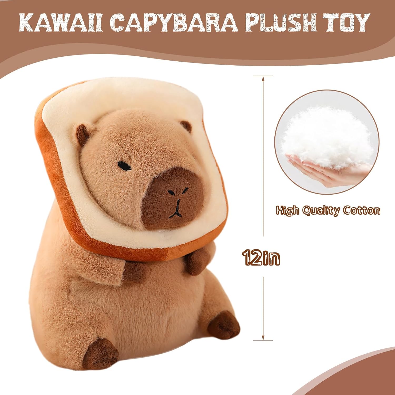 Kawaii Capybara Plush Pillow Toy for Kids and Adults