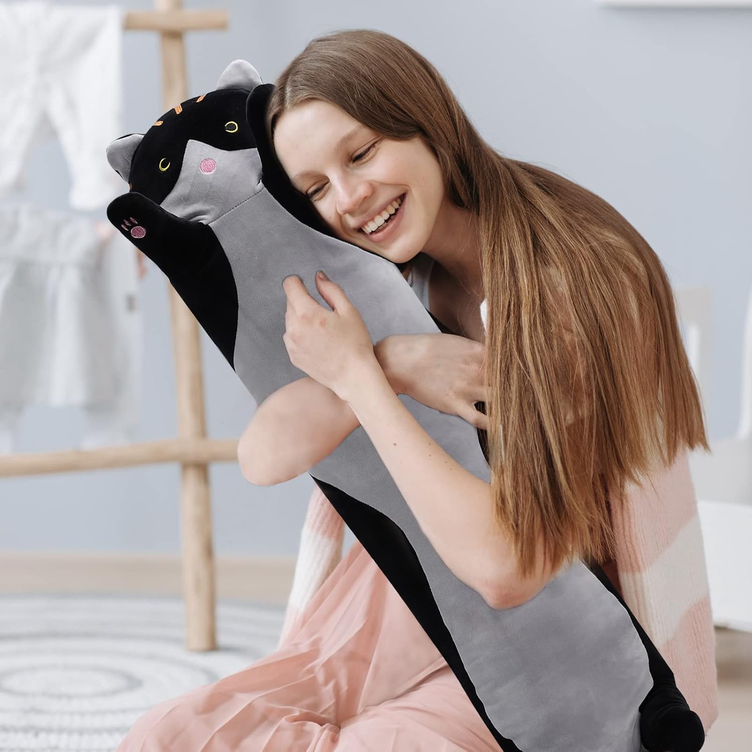 WUYU Plush Cat Pillow Toy for Kids and Girlfriend