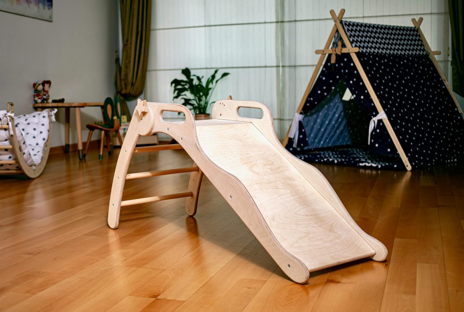 Kidodido Montessori Wooden Freestanding Slide