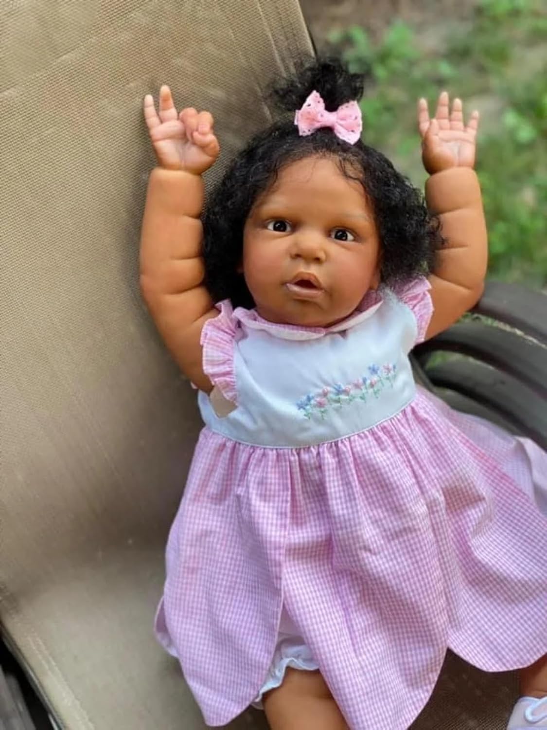 Black Reborn Baby Doll 24 Inch Realistic Girl
