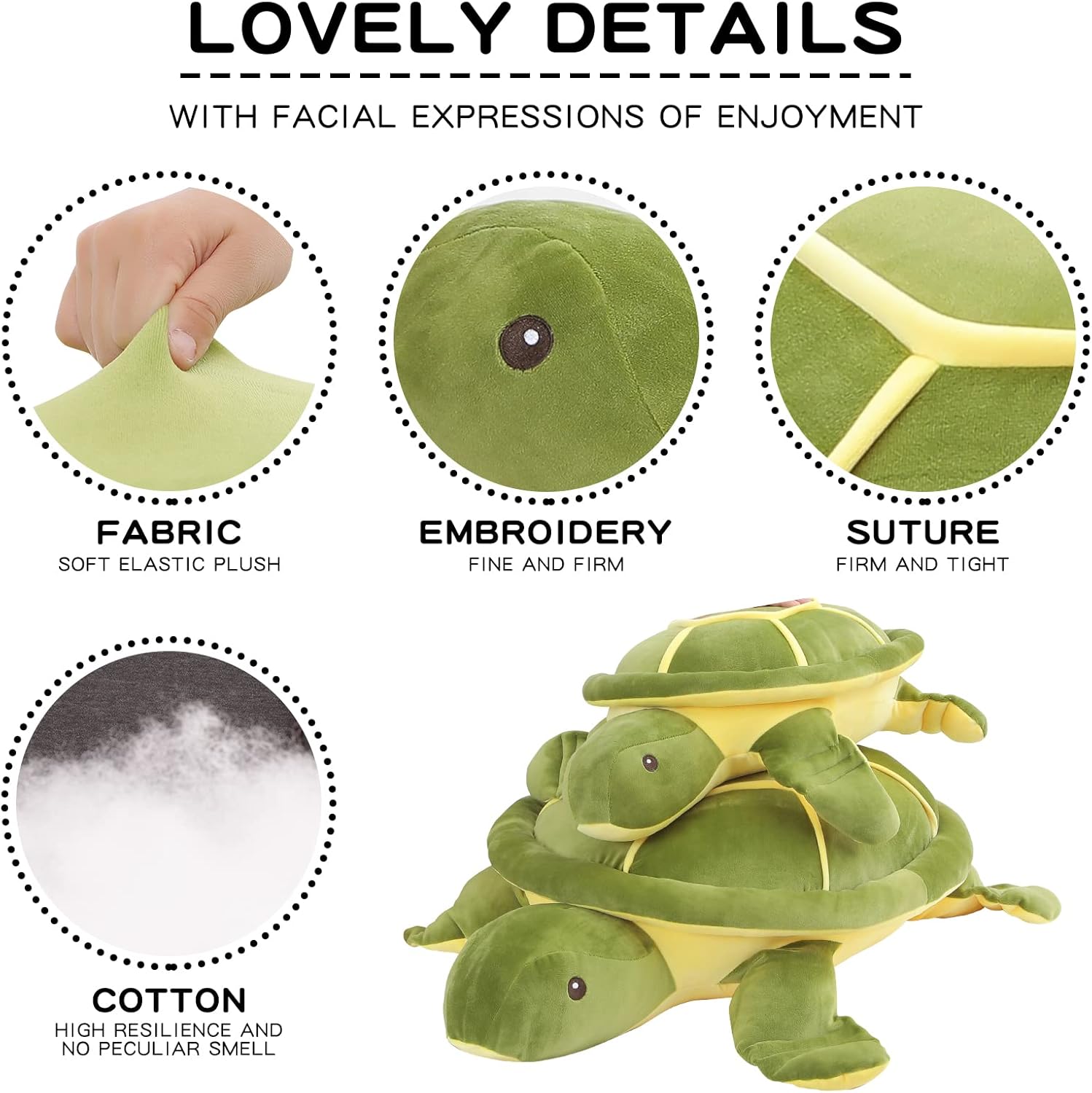 20 Inch Green Sea Turtle Plush Pillow Toy