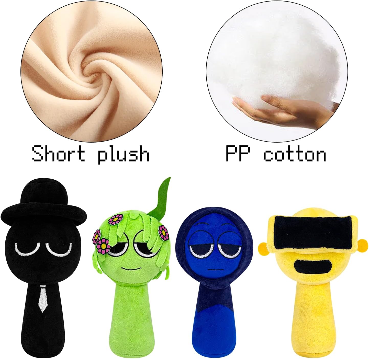 Sprunki Plush Toys 10 Pcs - Horror Game Inspired Stuffed Animals