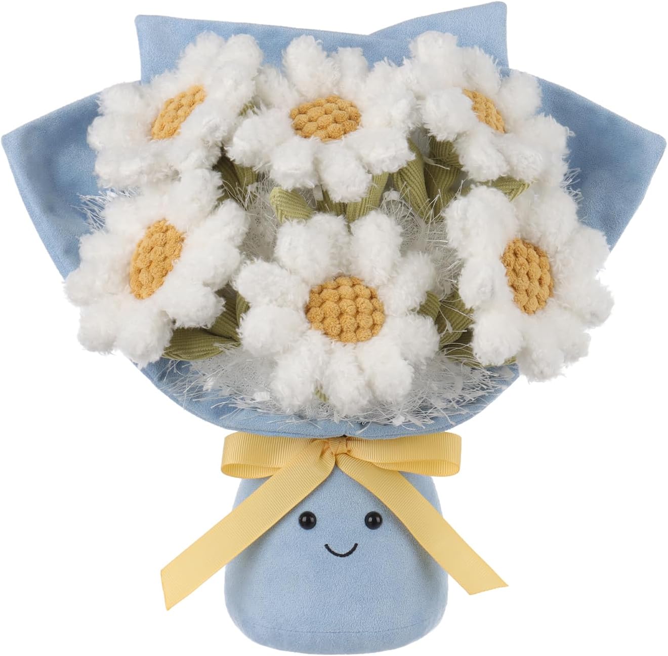 Apricot Lamb Romantic Daisy Bouquet Plush Stuffed Animal 115 Inches