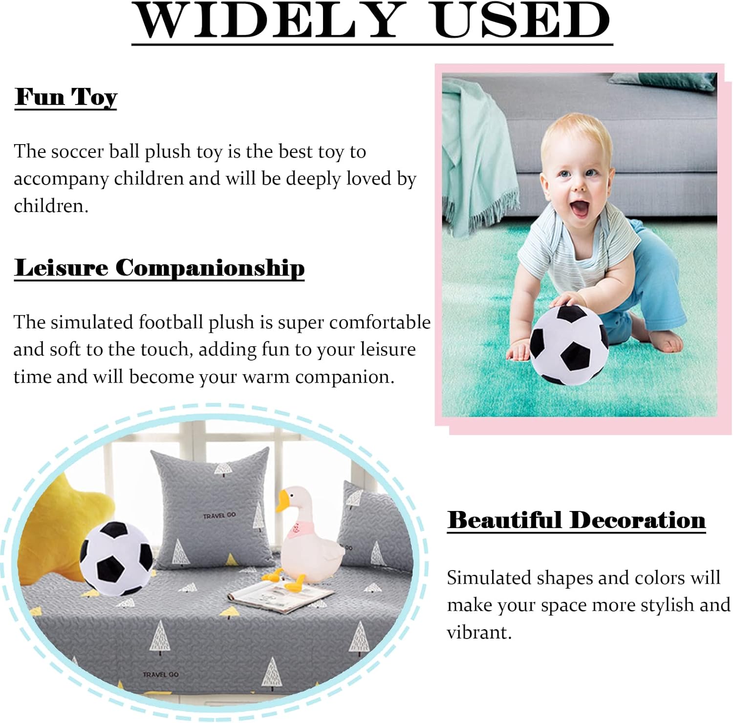 Zhidiloveyou 9 Plush Soccer Ball Stuffed Toy