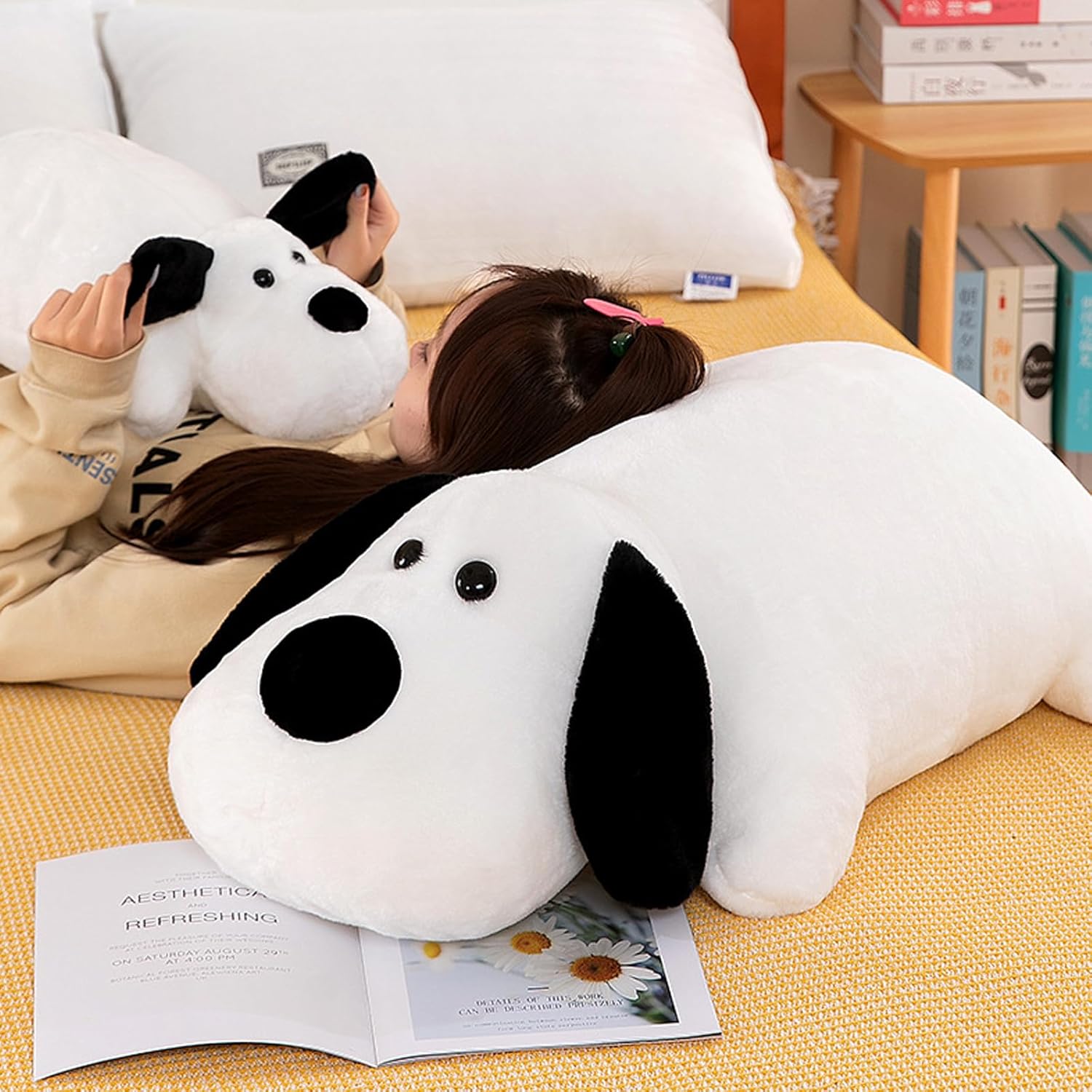 Haengbuk Soft Puppy Plush Pillow 393in Cute Dog Hugging Toy