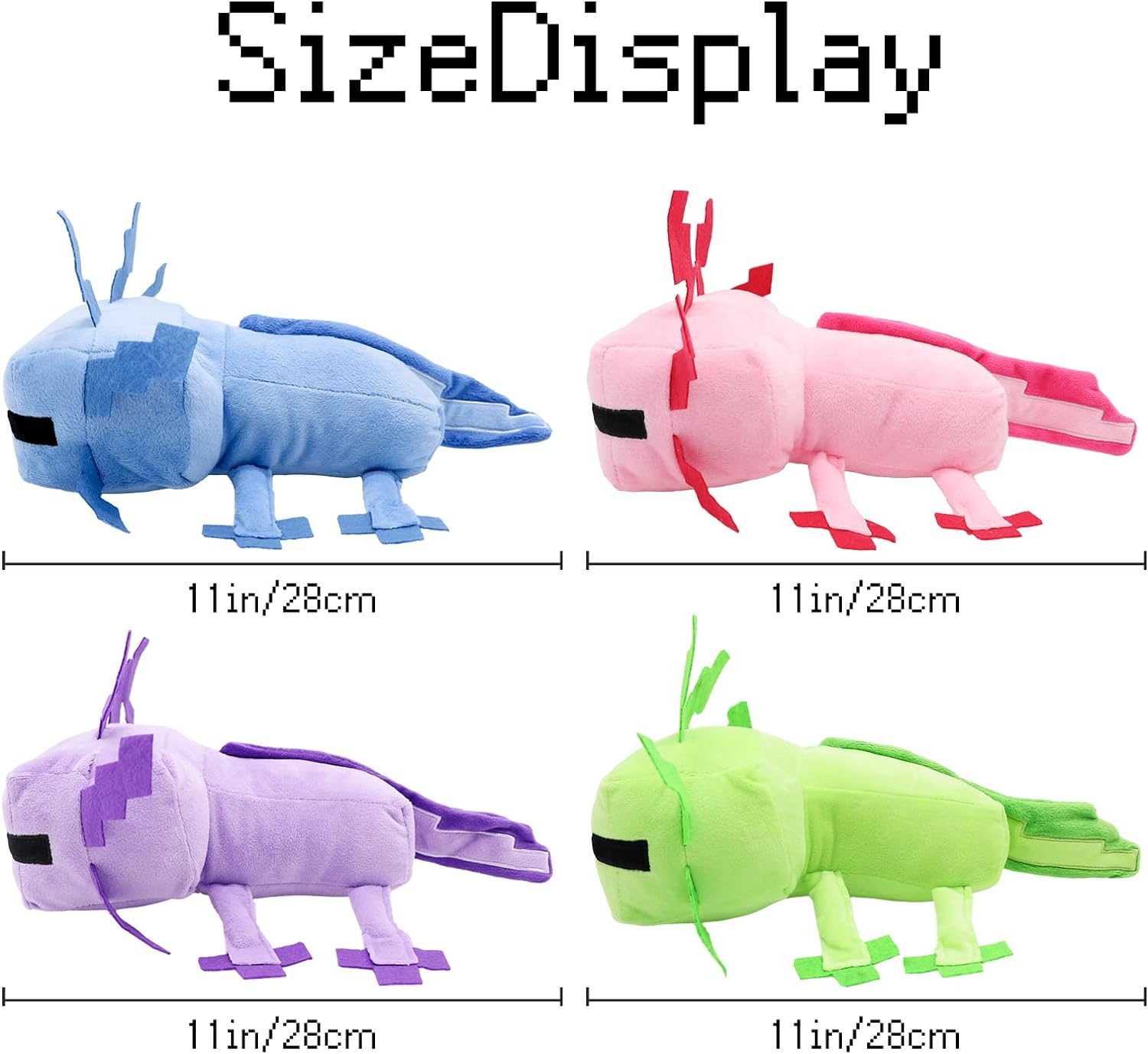 XSLWAN Axolot Plush Pillow Set 4PCS Kids Birthday Gift