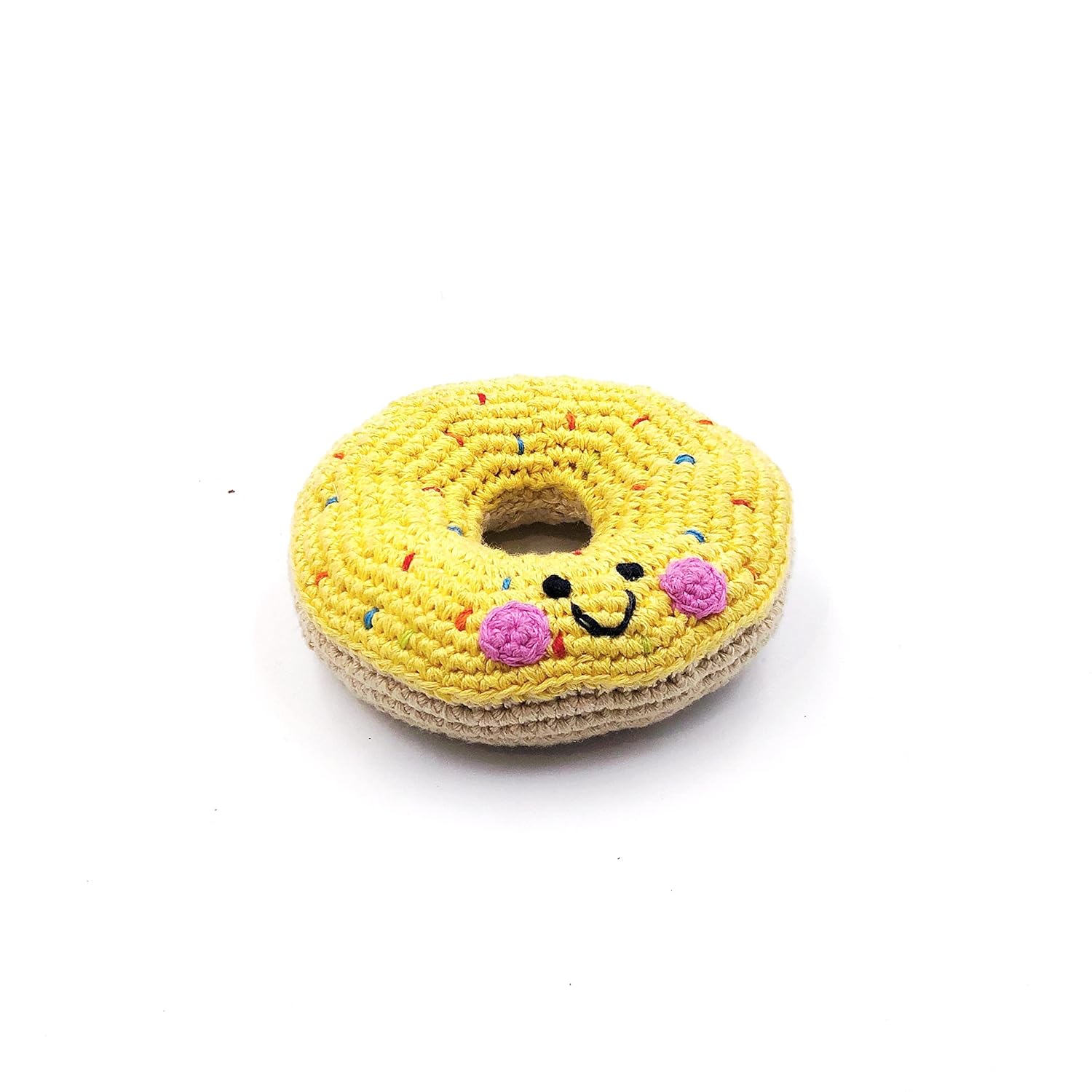 Pebble Friendly Doughnut Rattle Yellow
