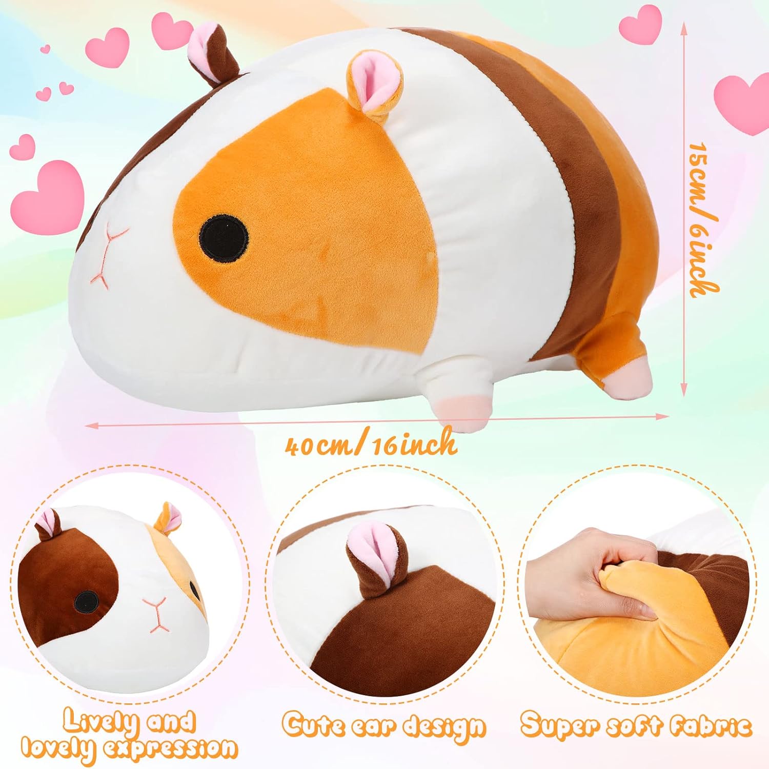 Sosation 16 Inch Guinea Pig Plush Pillow