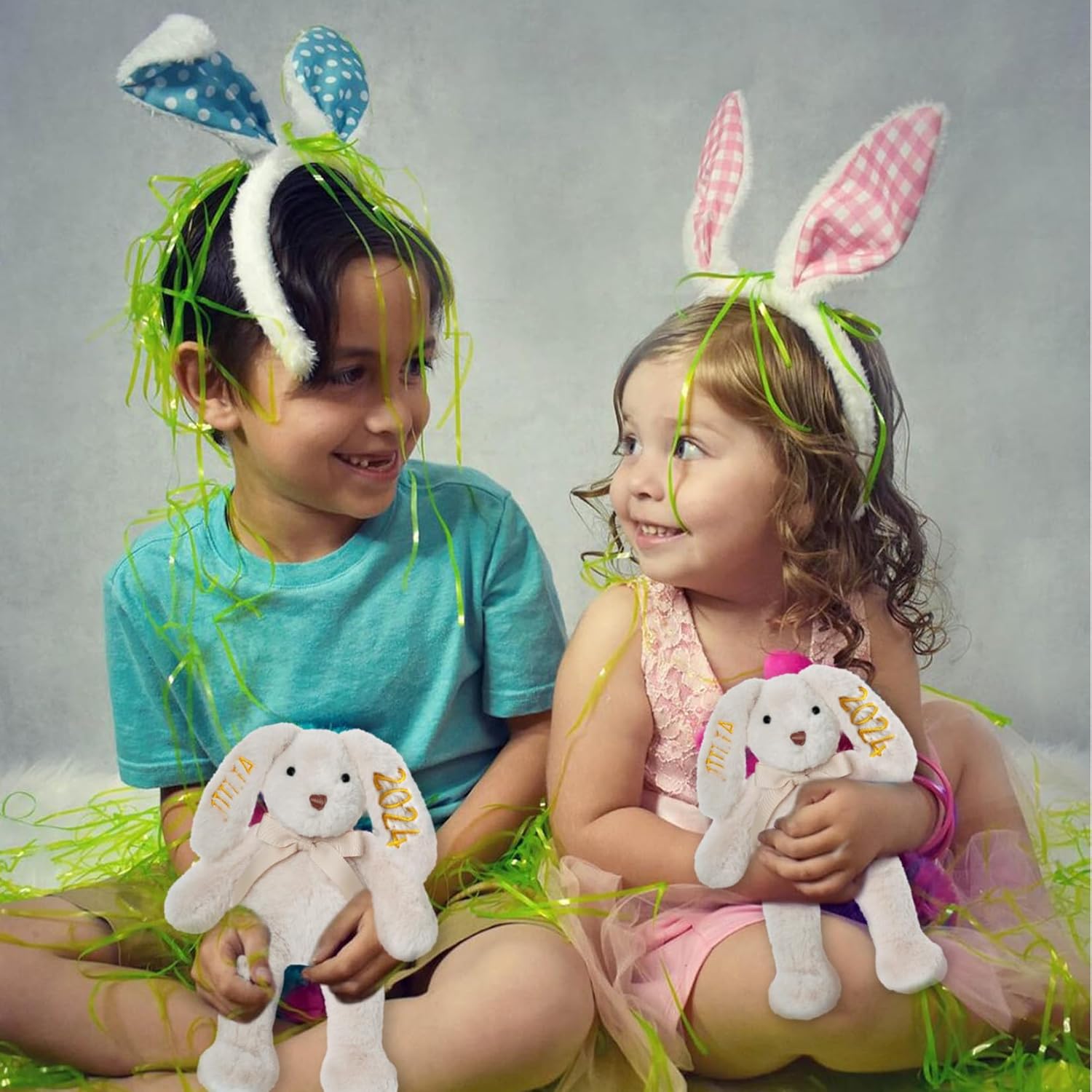 Personalized Embroidered Plush Bunny with Childs Name 1
