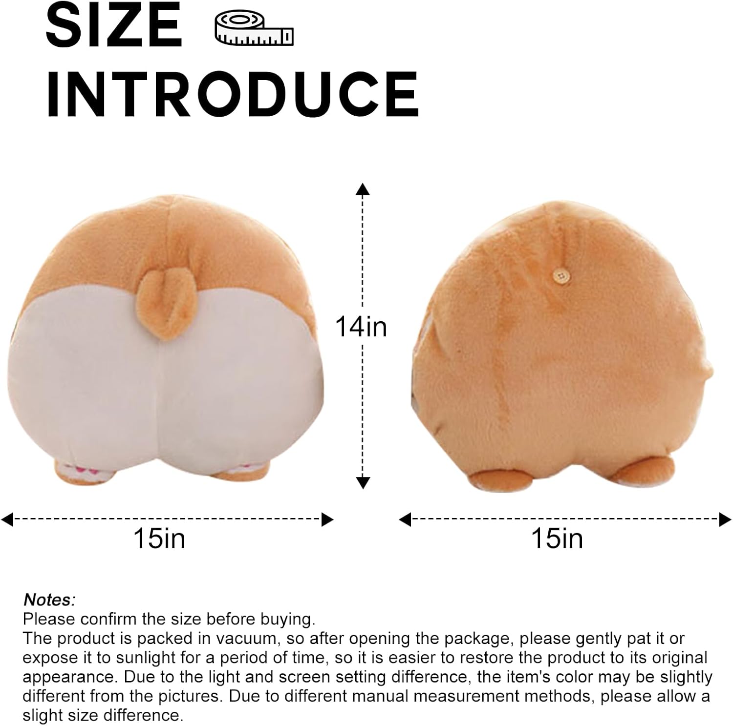 CHELEI2019 15 Corgi Butt Plush Throw Pillow
