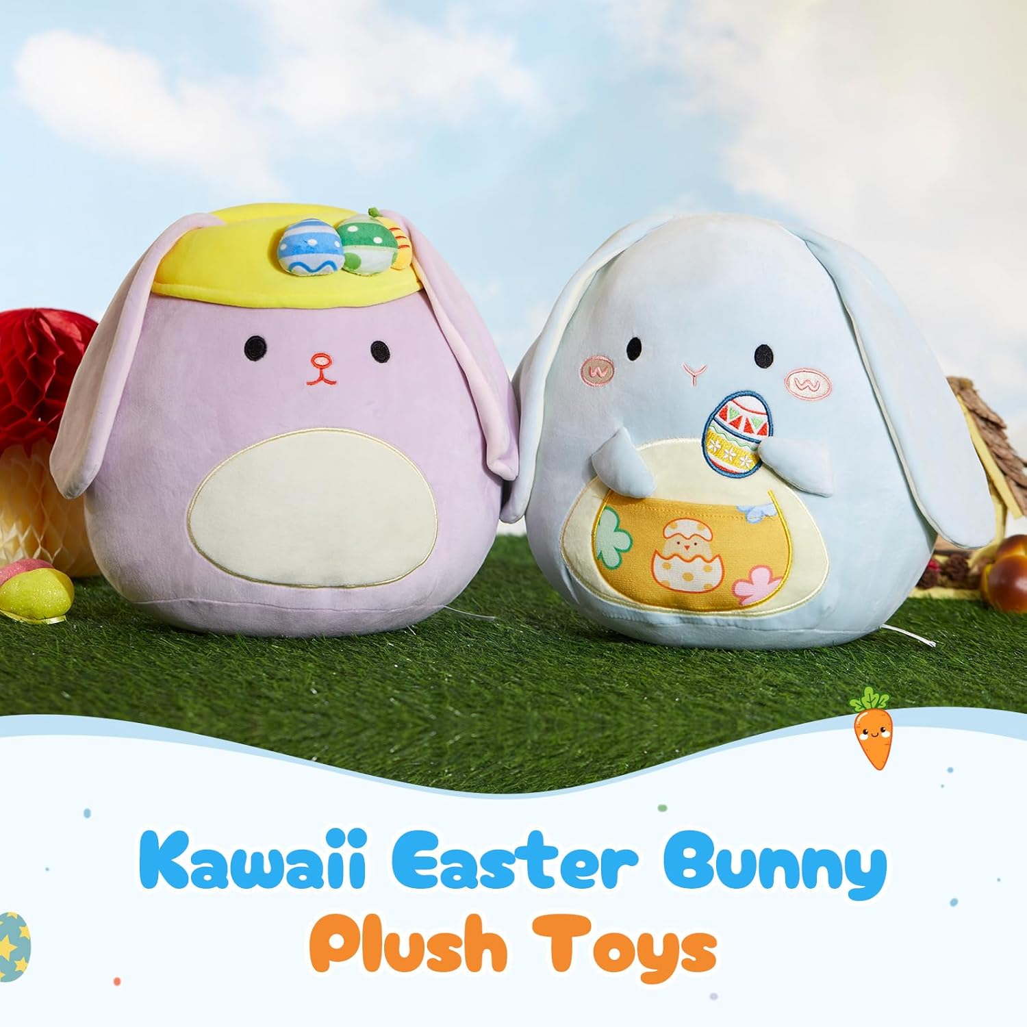 HappySpot Easter Bunny Plush Pillow 12 Inch 1