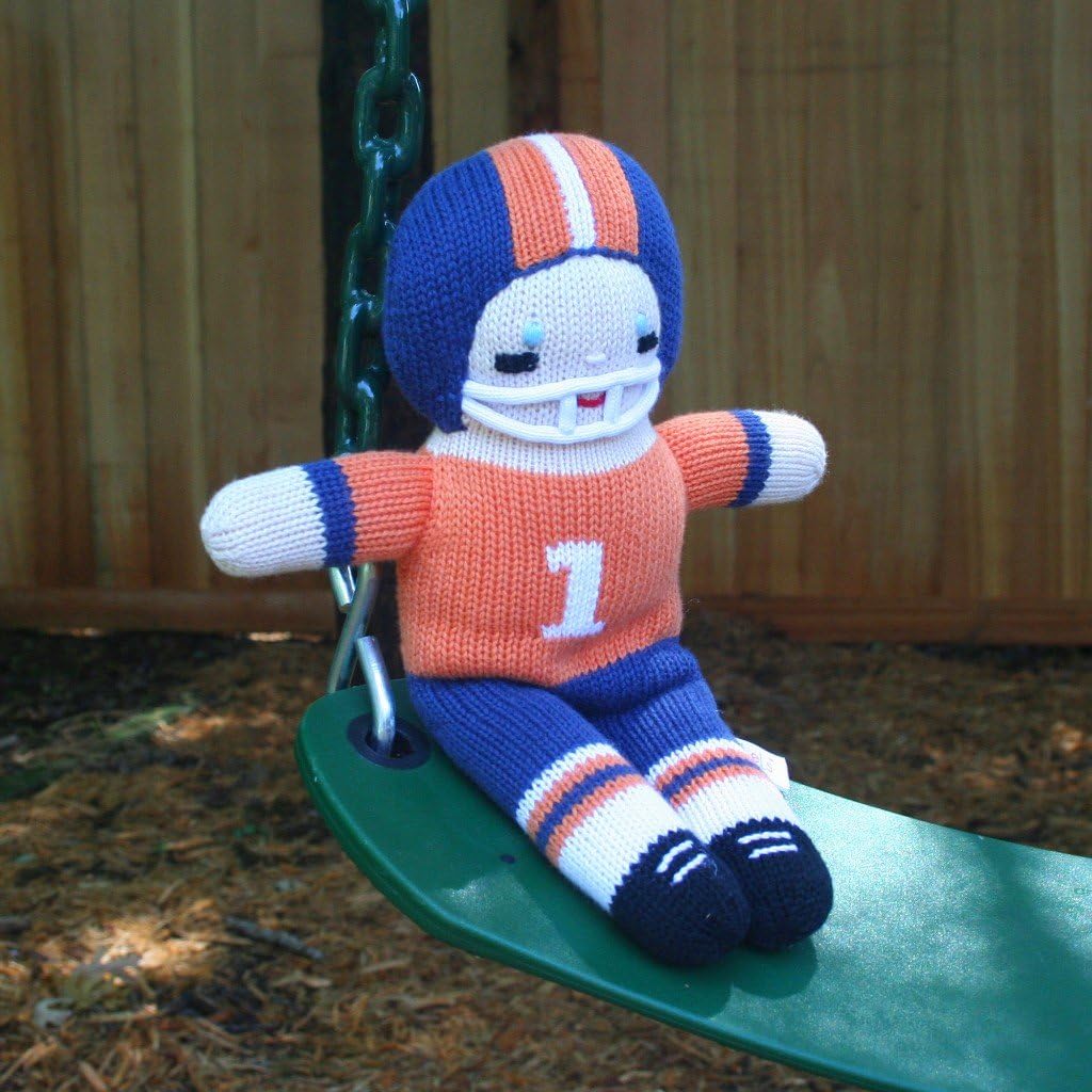 Baby Boys Football Player Plush Toy 7-Inch Rattle