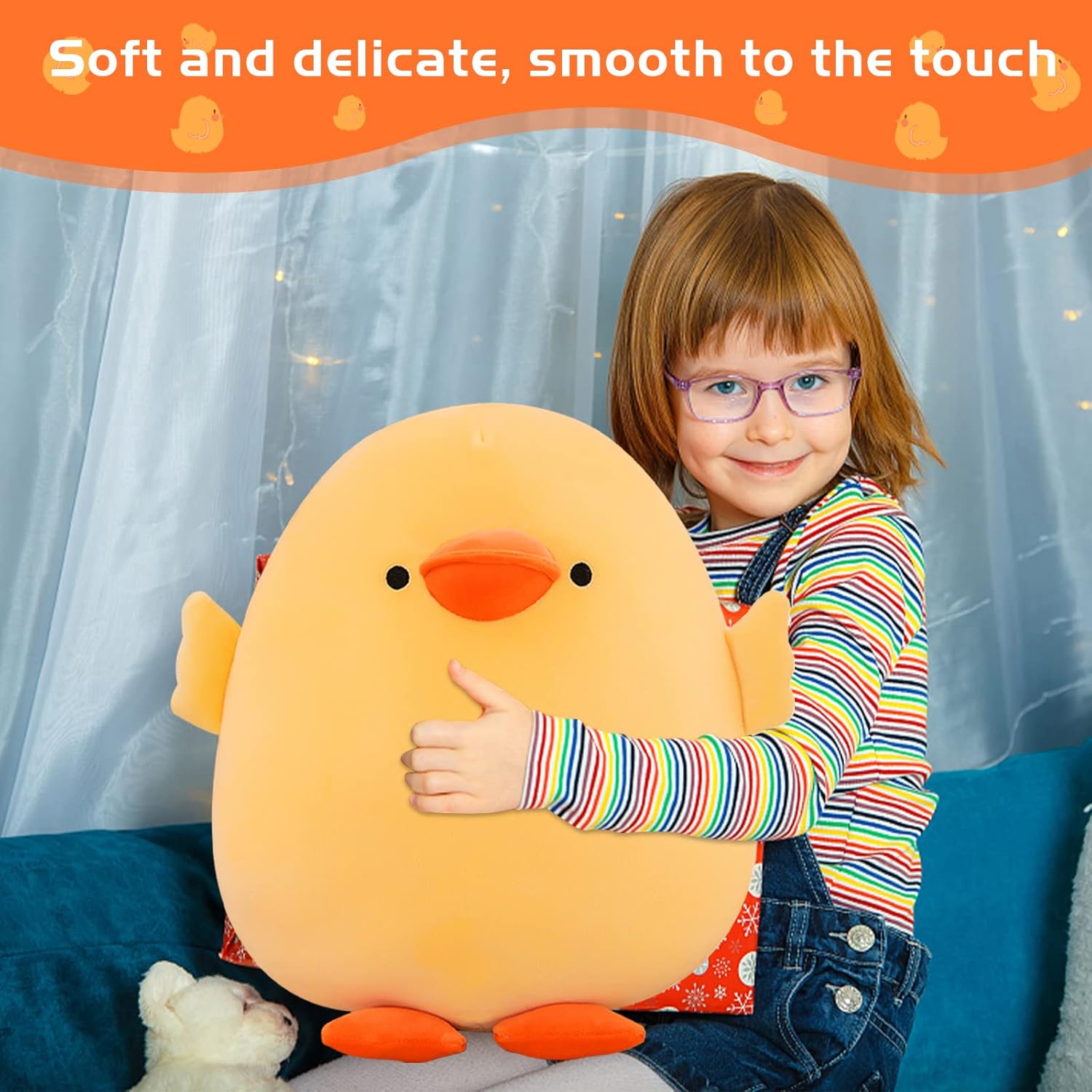 Plush Duck Stuffed Animal Soft Toy Yellow Duckling Gift