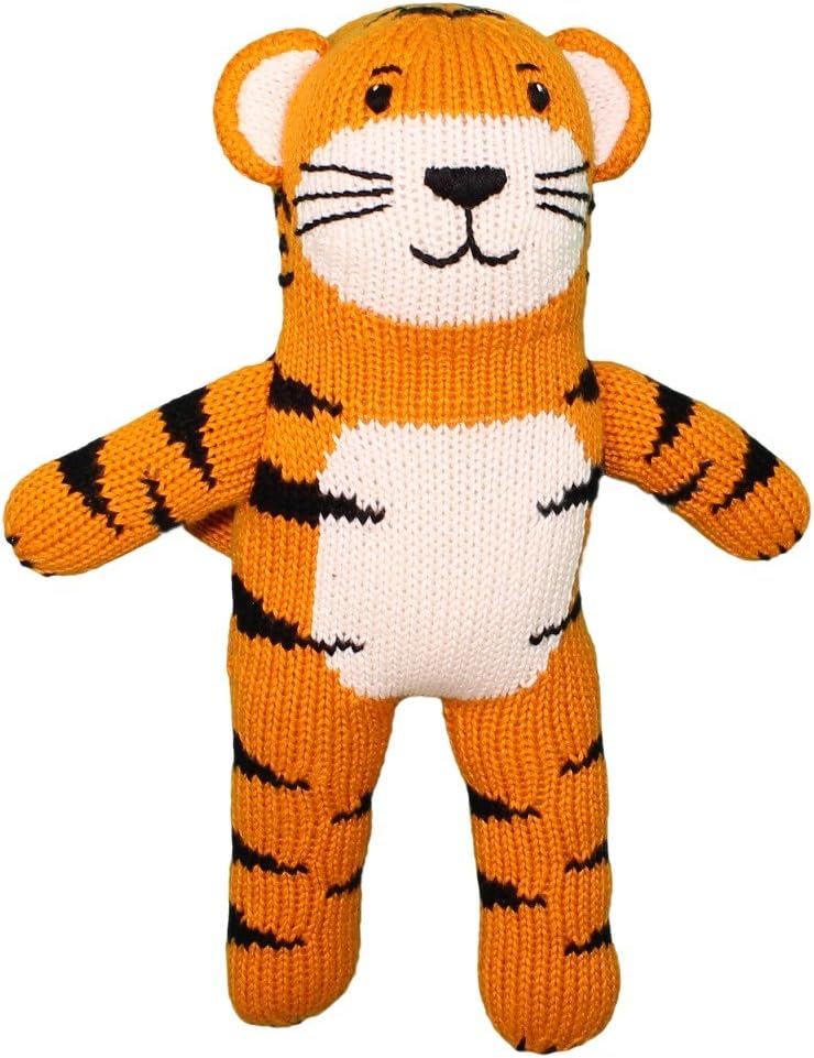 ZUBELS Baby Kai The Tiger Plush Rattle 7-Inch