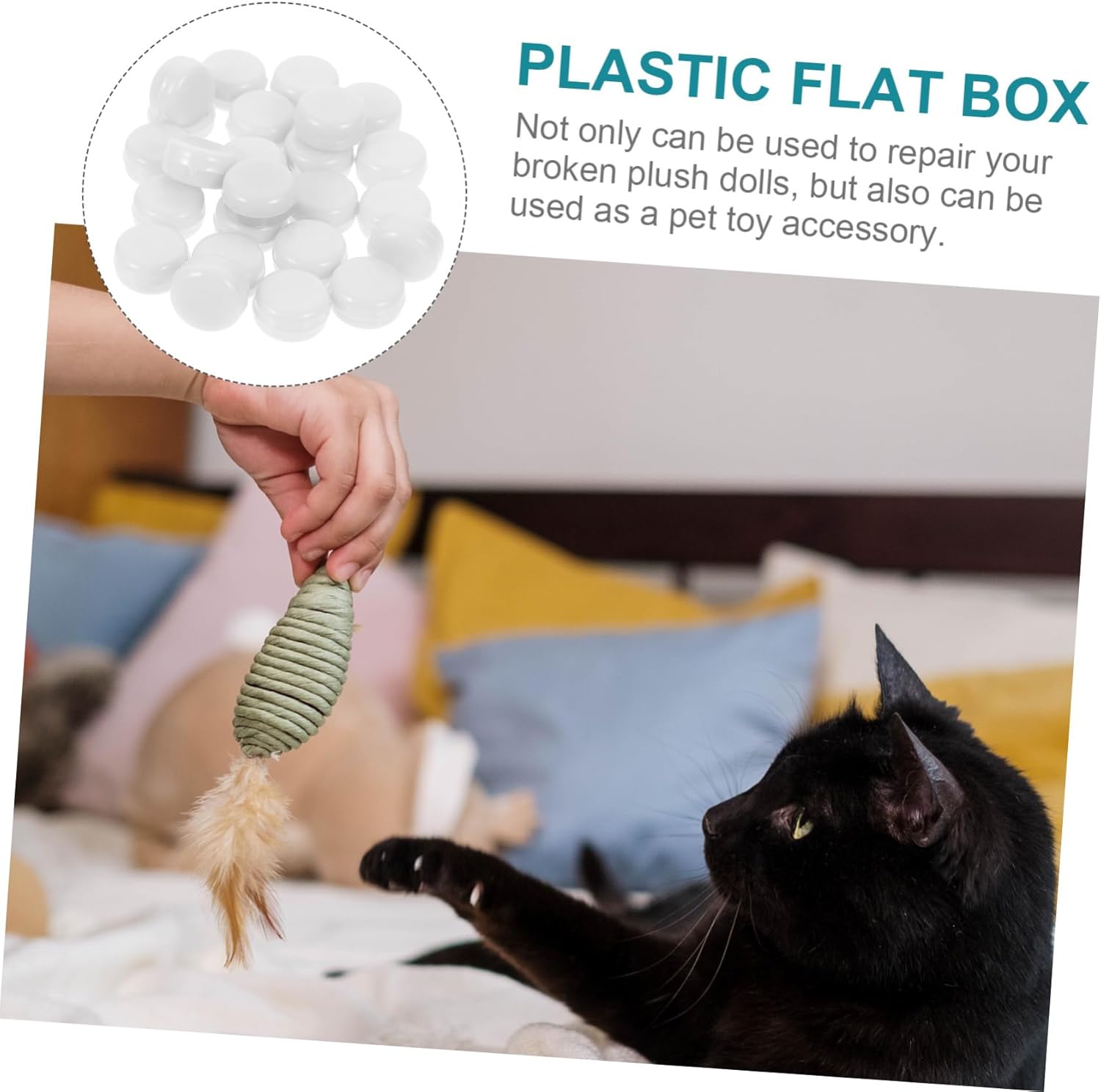 HOMSFOU Rattle Set for Plush Dolls and Baby Toys